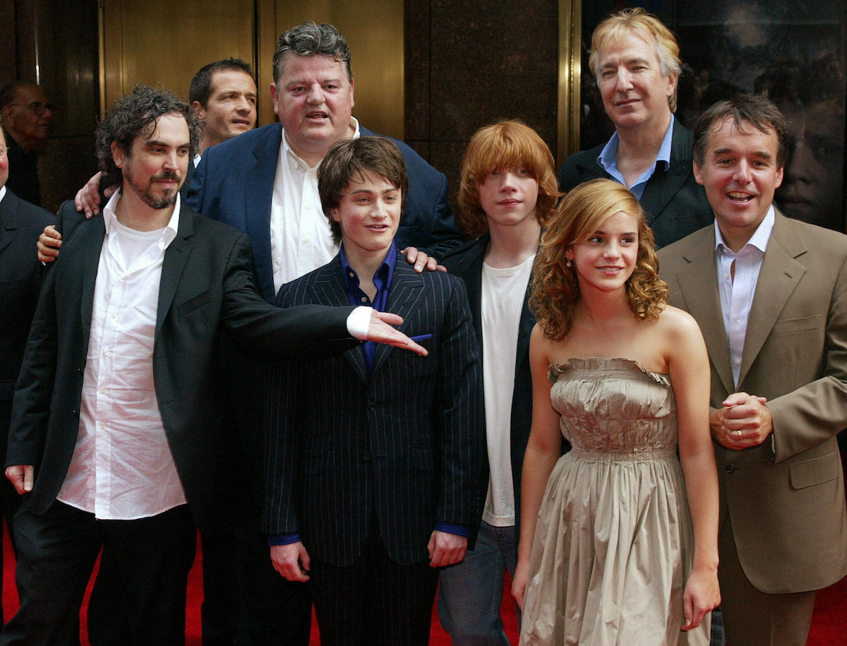 Harry Potter movie director Chris Columbus with cast members
