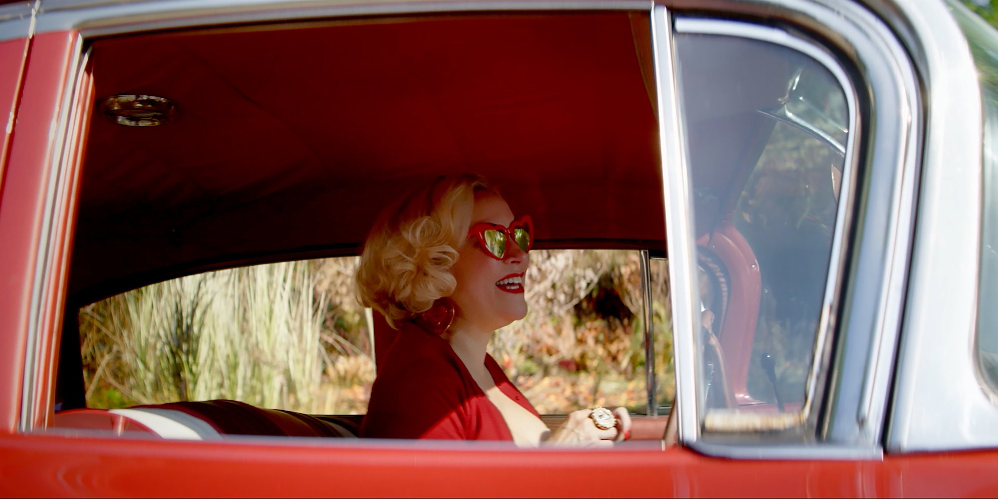 'Chucky': Jennifer Tilly driving her red car