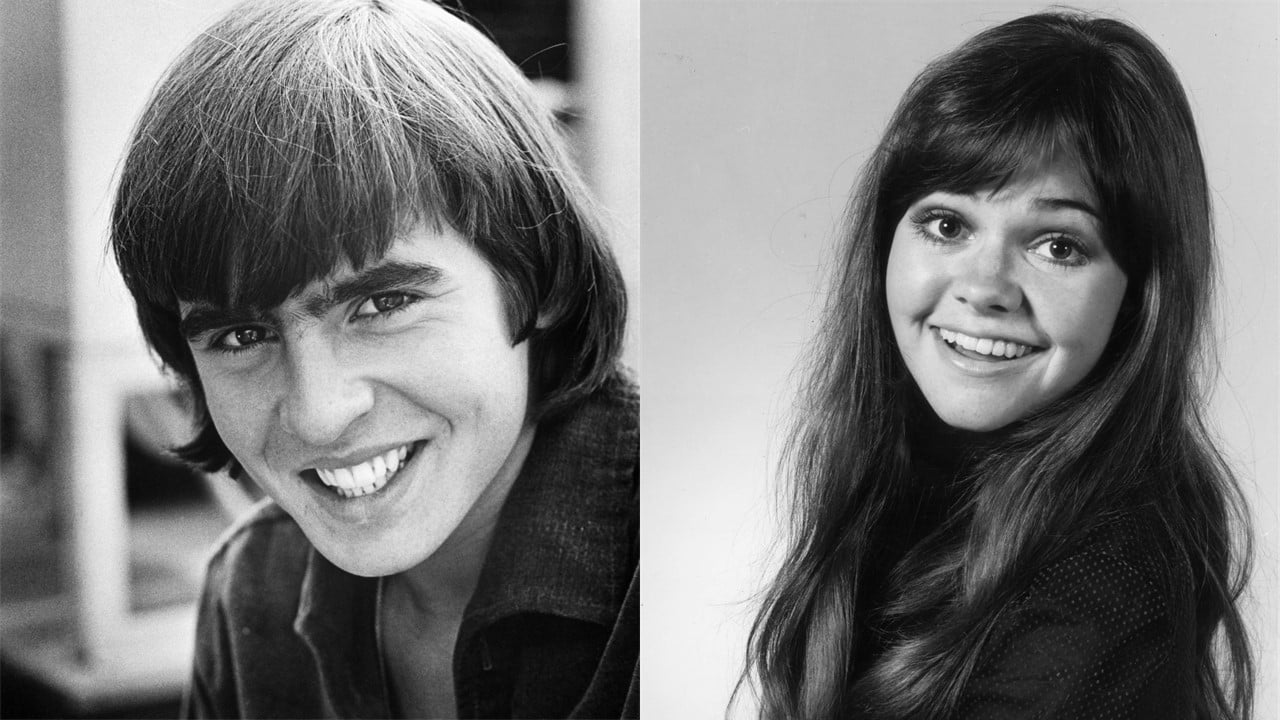 (L) Davy Jones smiles in a close-up c. 1967 | (R) Sally Field smiles in a close-up c. 1965 