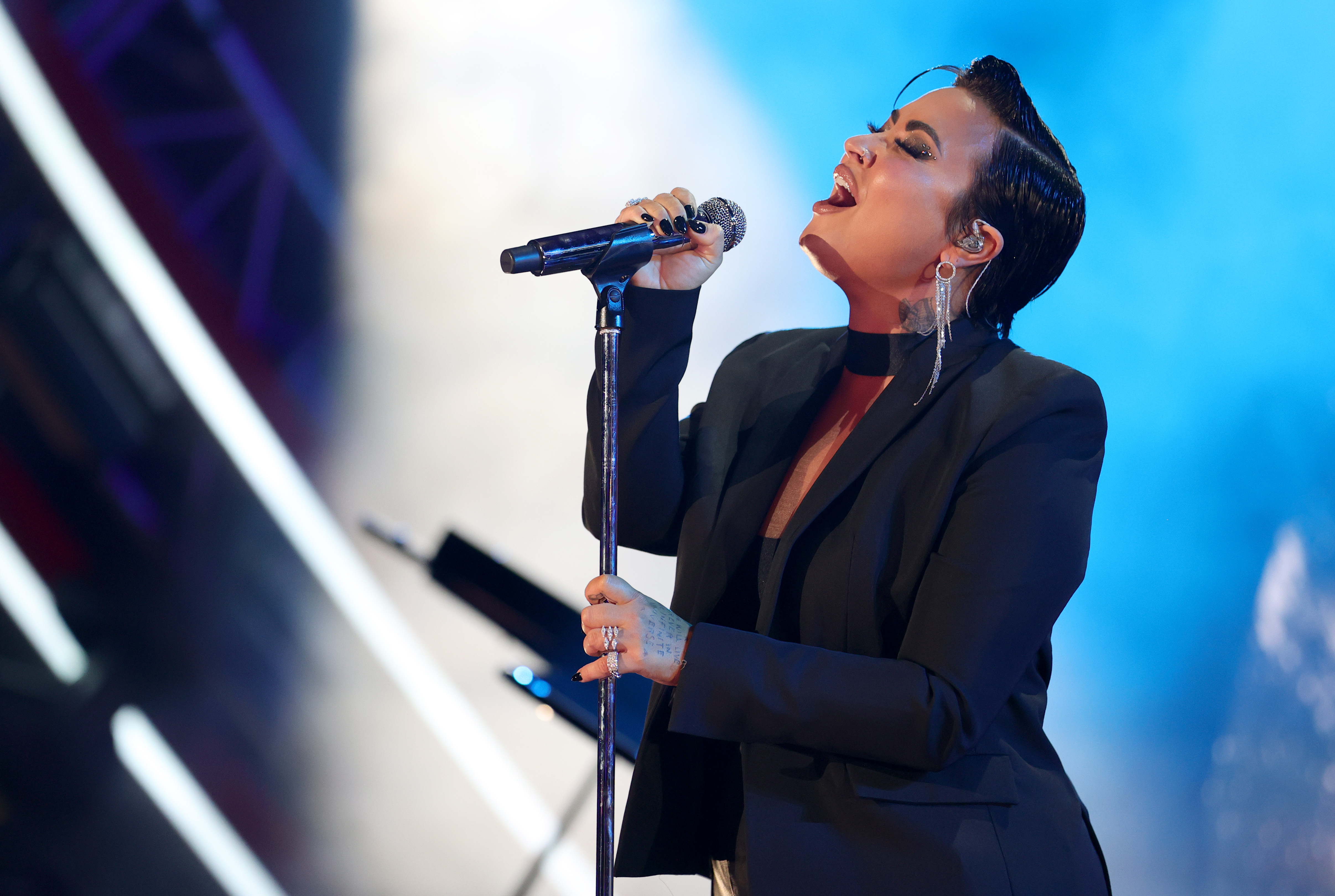 Demi Lovato performs onstage during Global Citizen Live on September 25, 2021 in Los Angeles, California.