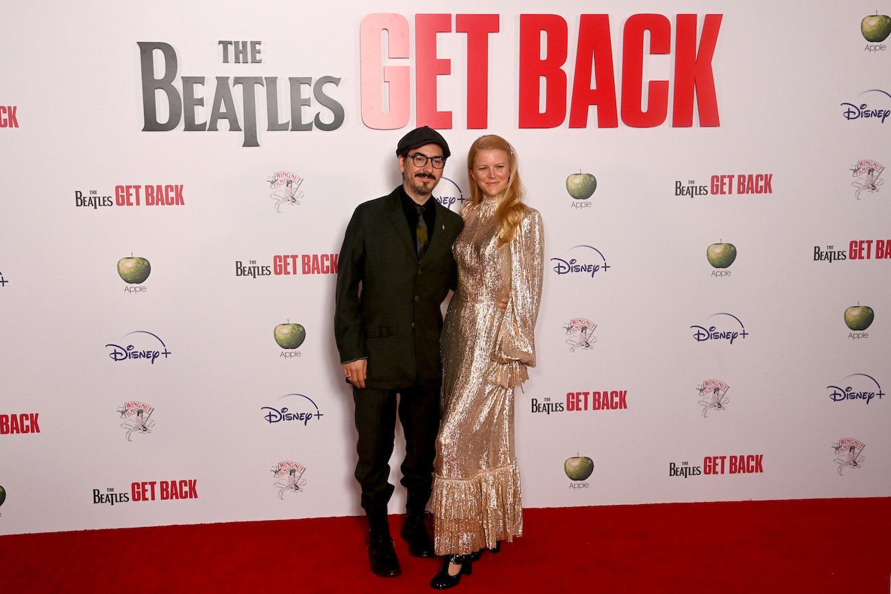 Dhani Harrison and Mereki Beach at the UK premiere of 'The Beatles: Get Back.'