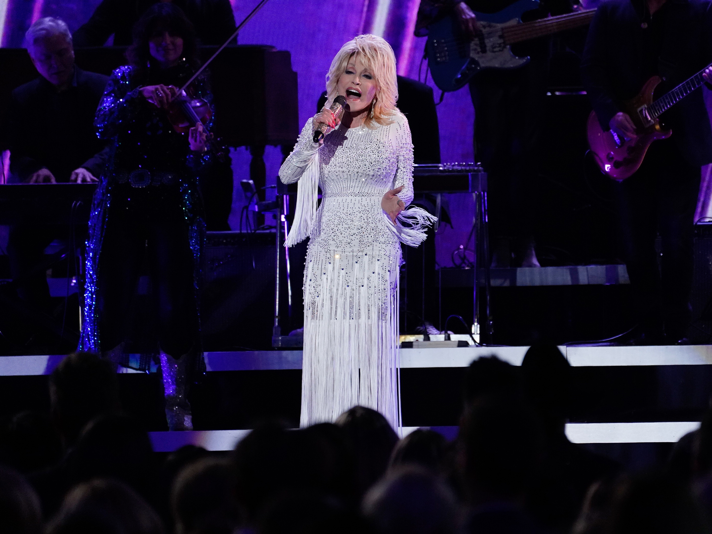 Dolly Parton performs onstage at the 53rd annual CMA Awards at the Bridgestone Arena
