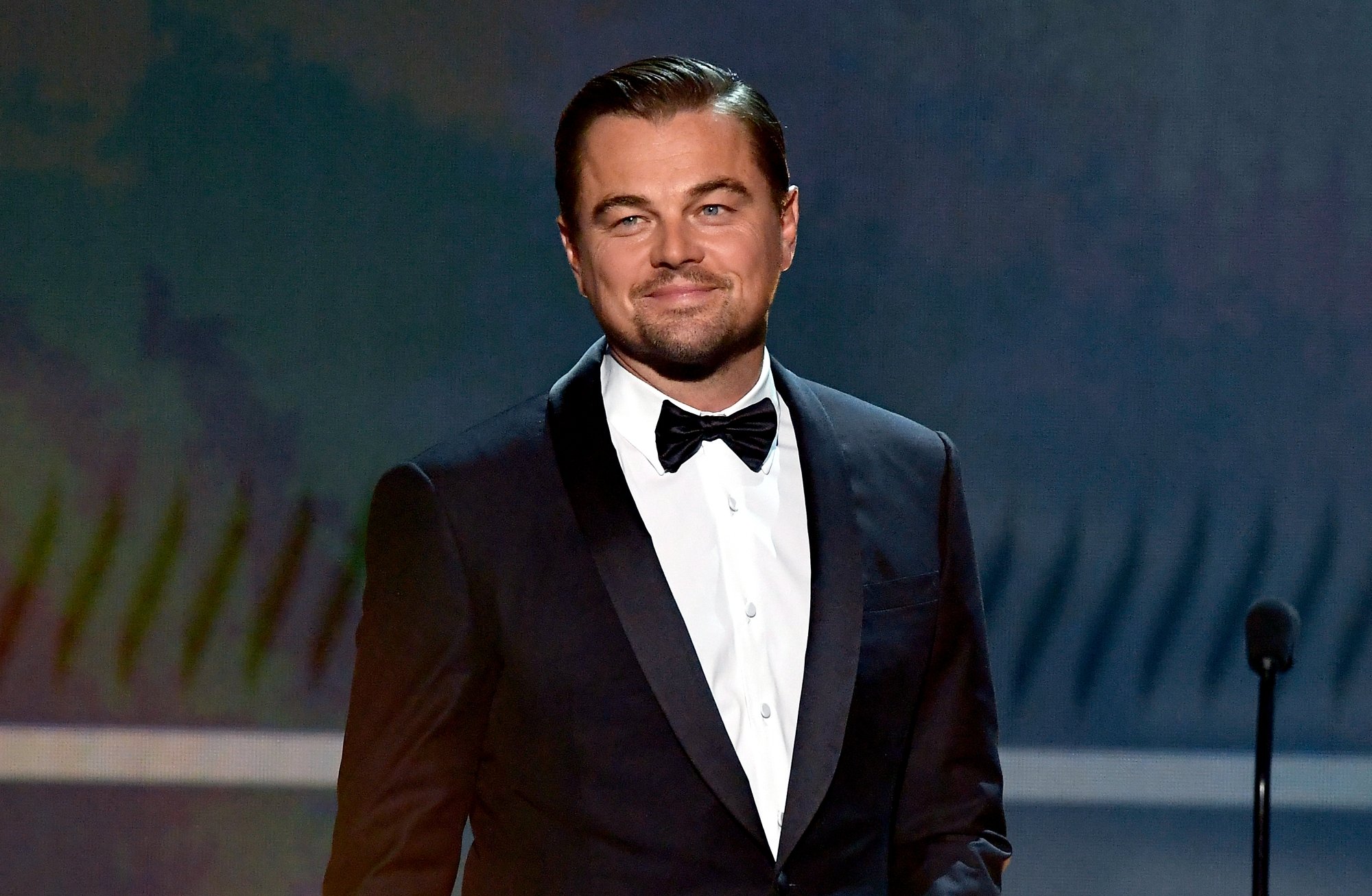 'Don't Look Up' star Leonardo DiCaprio wearing a tuxedo