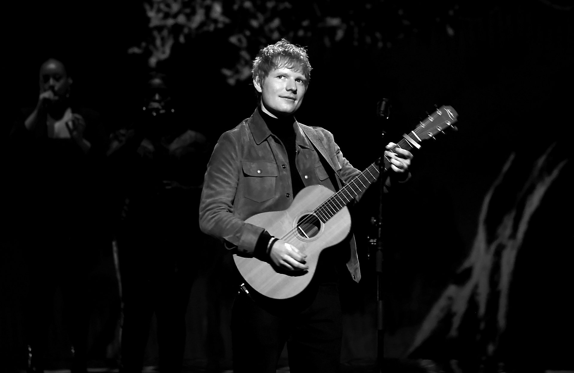 Ed Sheeran playing guitar