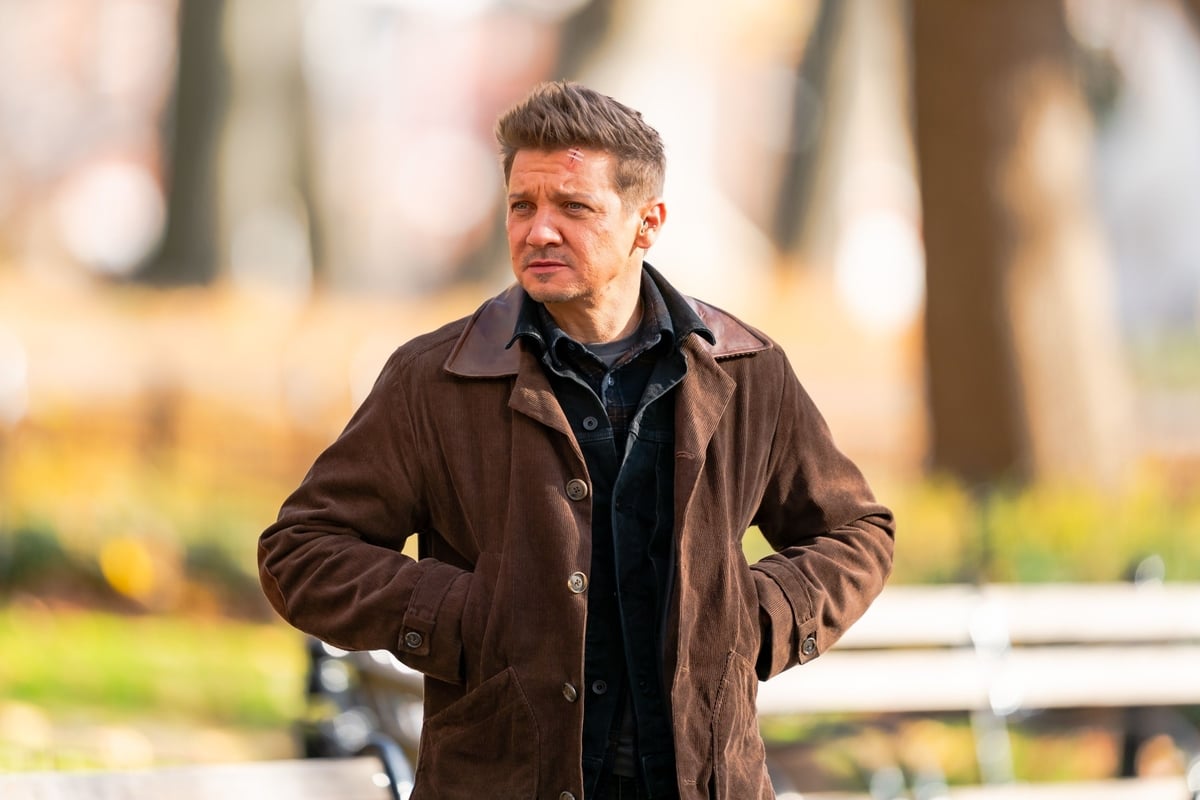 Jeremy Renner on the set of Disney+ 'Hawkeye'