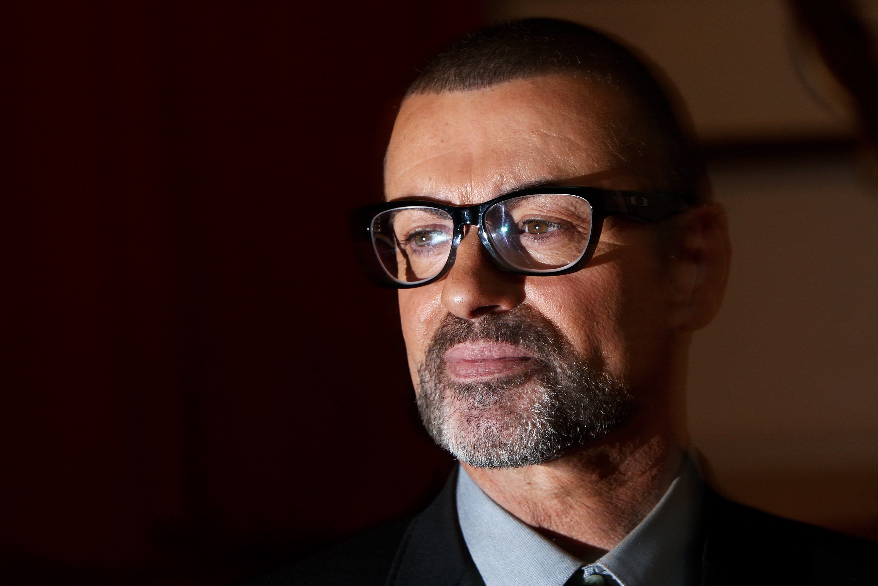 George Michael attending a press conference at The Royal Opera House