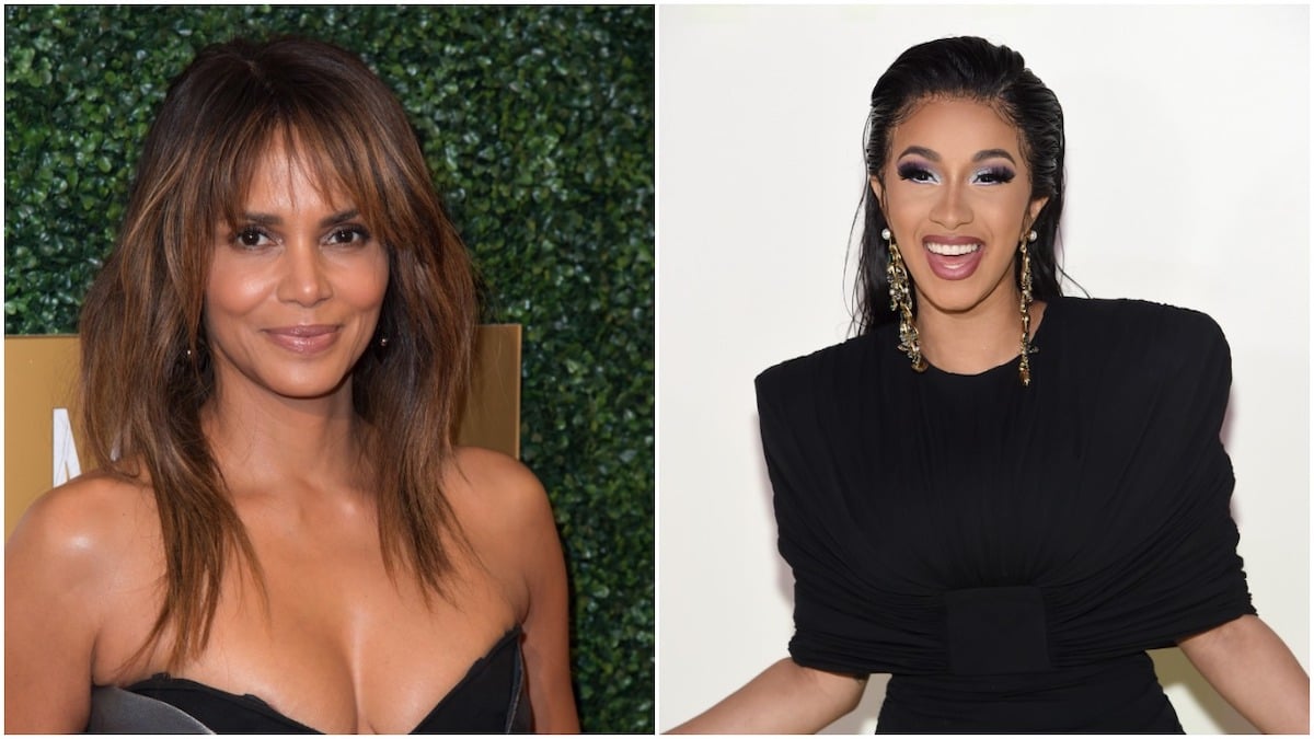 Halle Berry and Cardi B in side-by-side photos