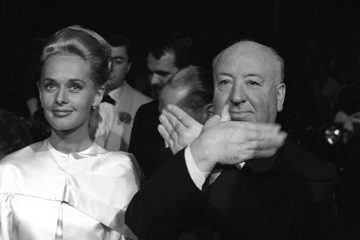 Tippi Hedren and horror movie director Alfred Hitchcock