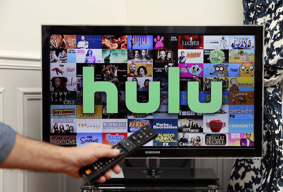 The Hulu logo displayed on a TV screen