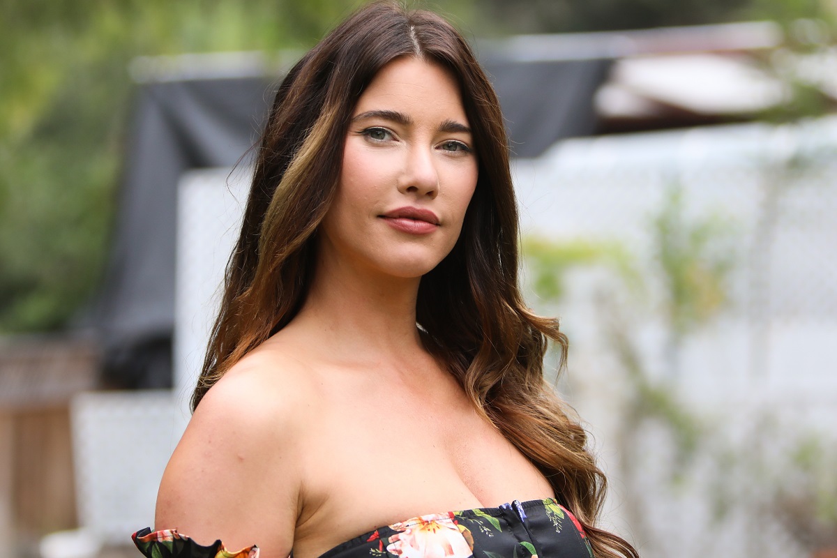 'The Bold and the Beautiful' actor Jacqueline MacInnes wood wearing a black floral blouse.