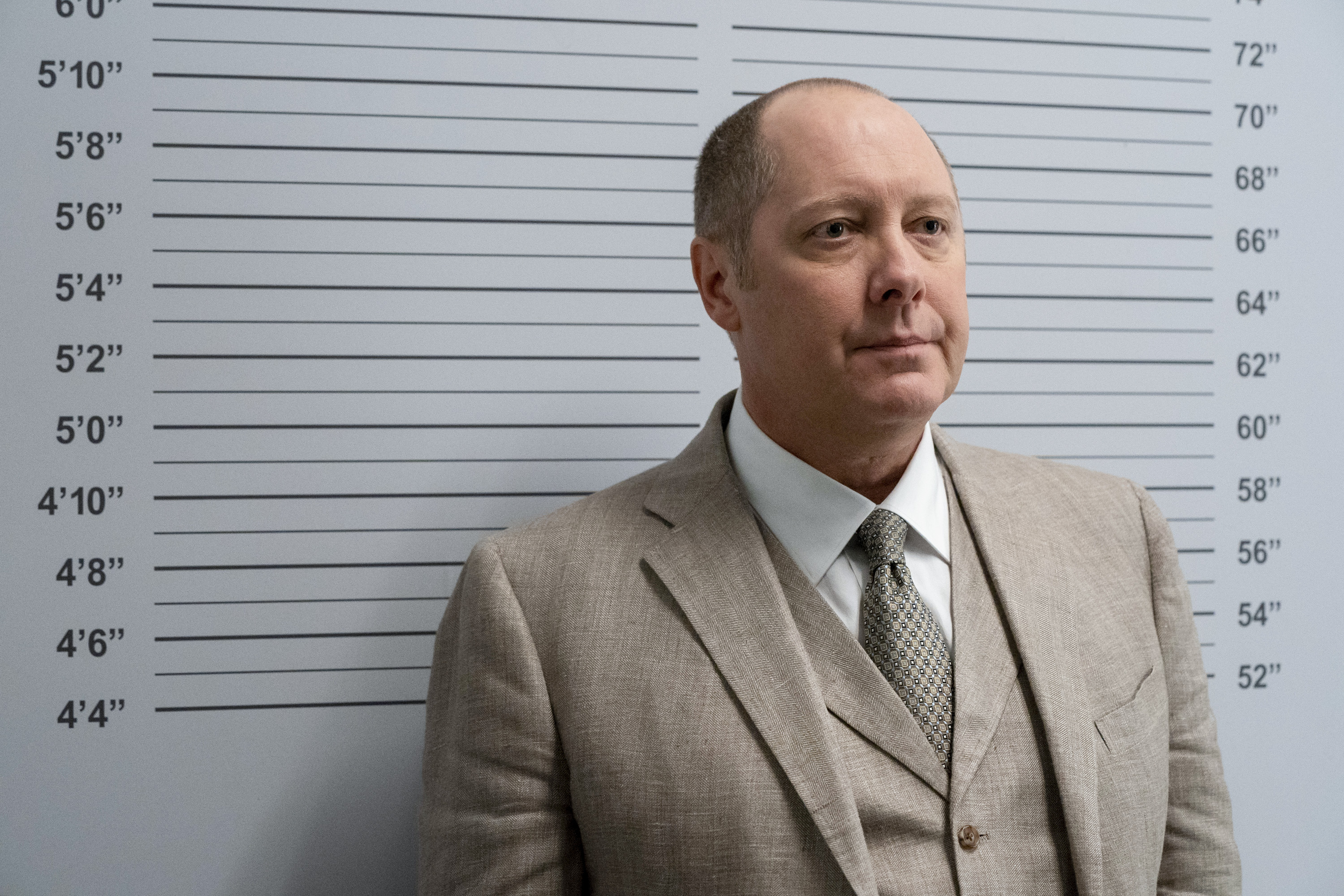 The Blacklist star James Spader, in character as Red, wears