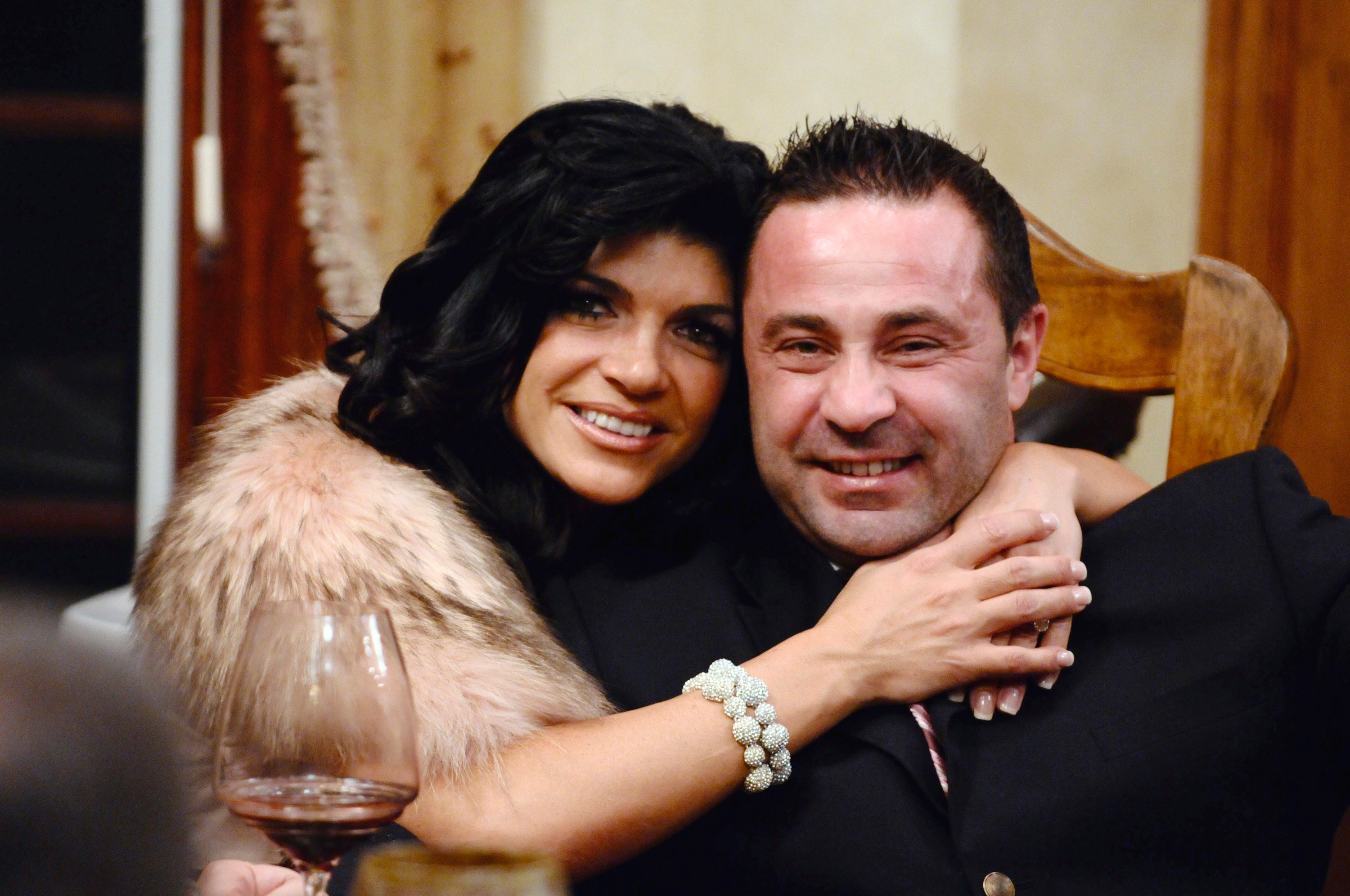 Teresa Giudice hugs Joe Giudice in happier times