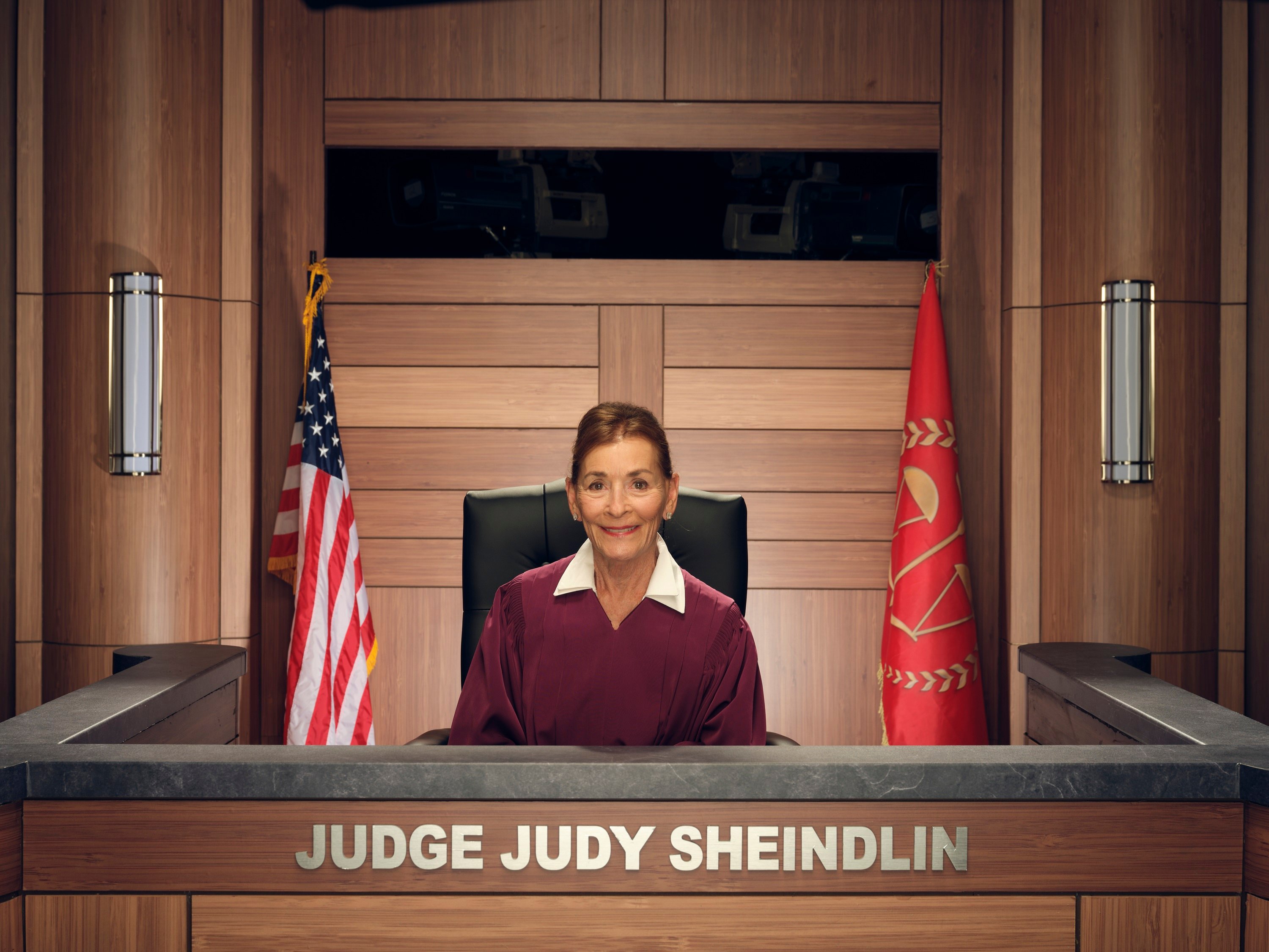 Judge Judy Sheindlin presiding over court in her new series, 'Judy Justice'