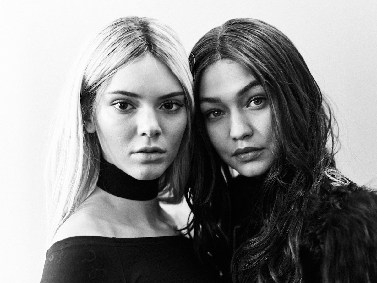 Kendal Jenner and Gigi Hadid stare into the camera.
