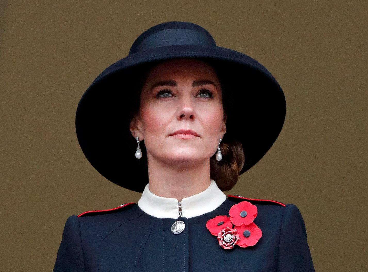 Kate Middleton attends the annual Remembrance Sunday service at The Cenotaph