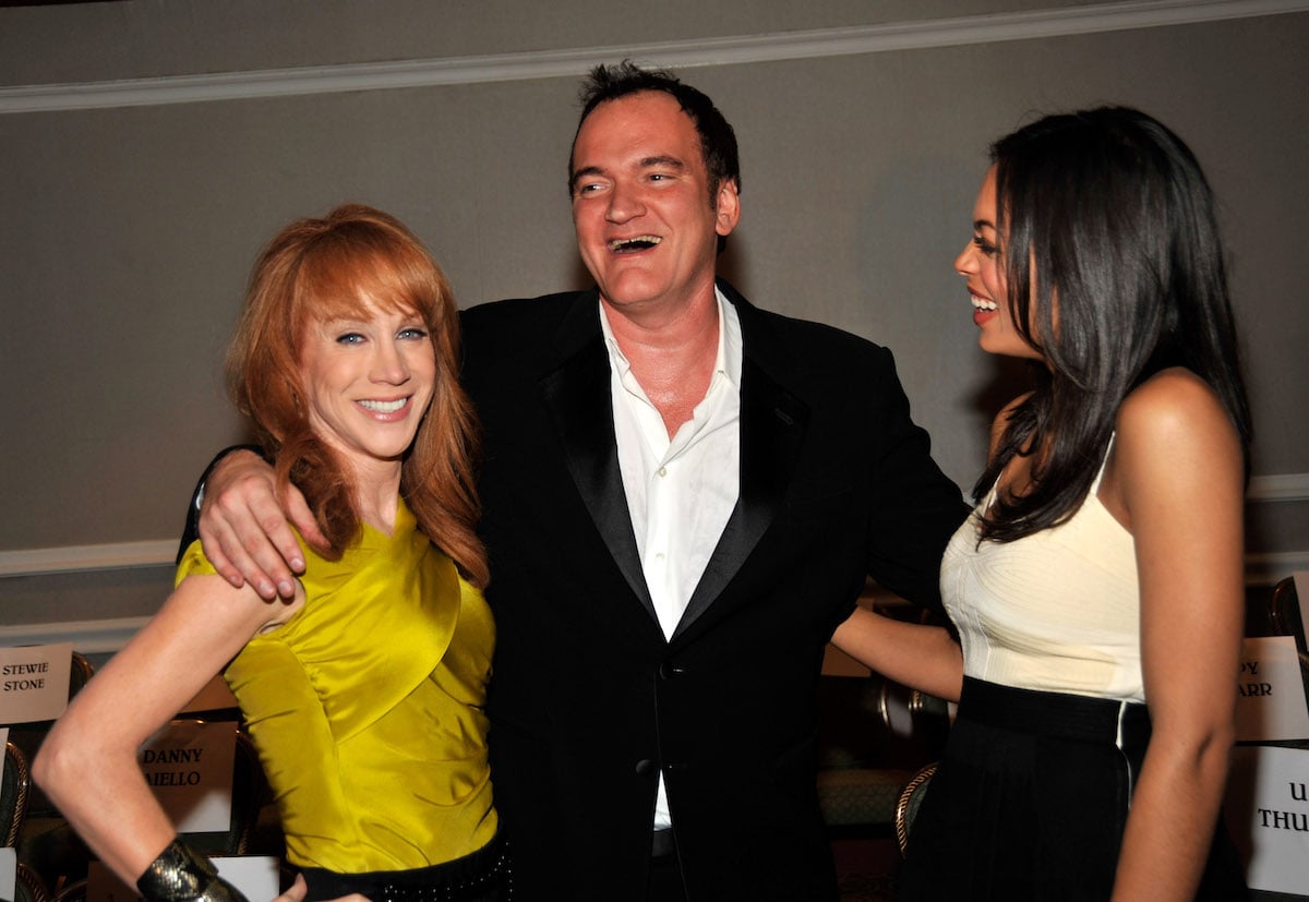 Kathy Griffin and Quentin Tarantino With Rosario Dawson