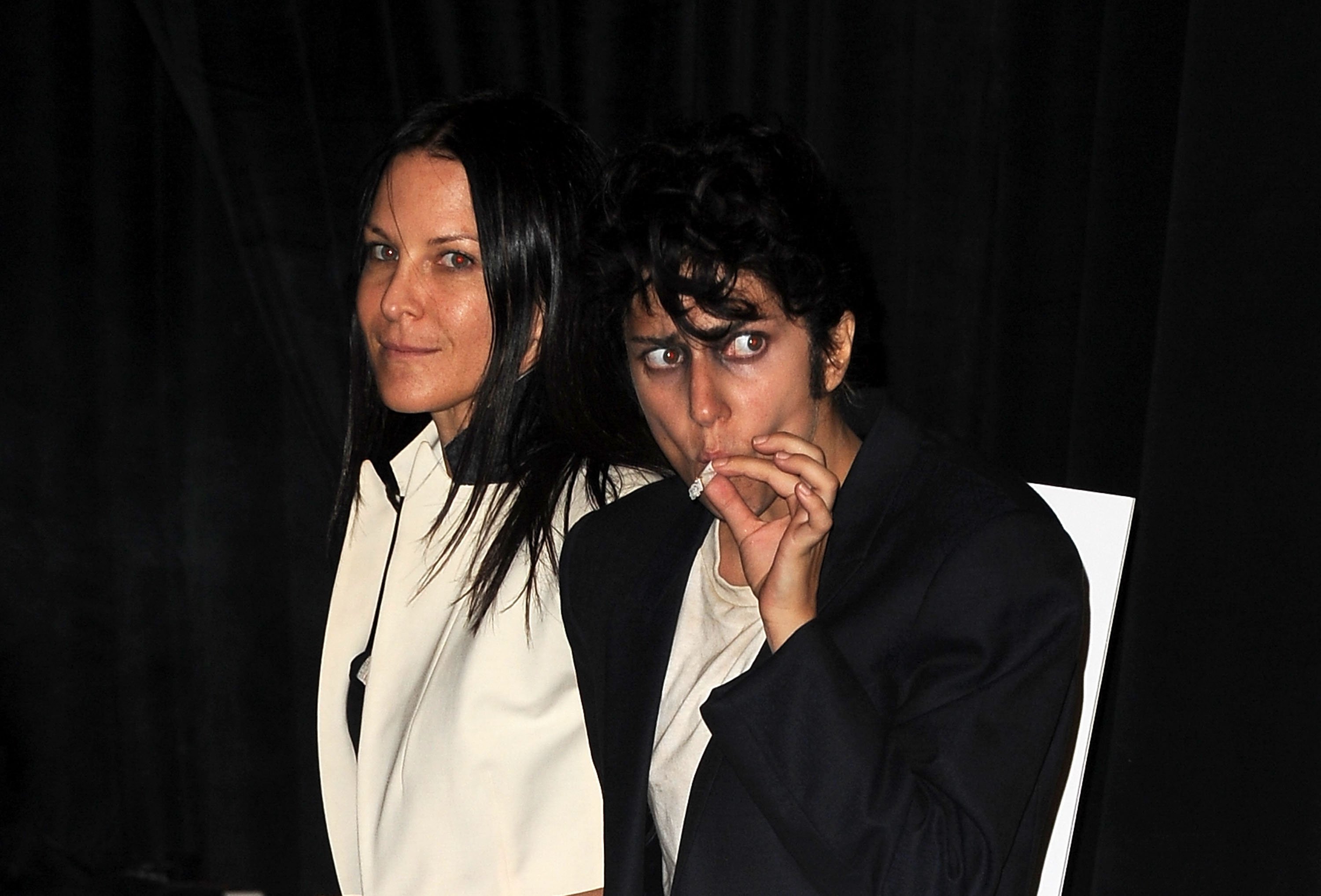 Singer Lady Gaga dressed as 'Jo Calderone,' winner of Best Female Video Award and Best Video with a Message Award for 'Born This Way'