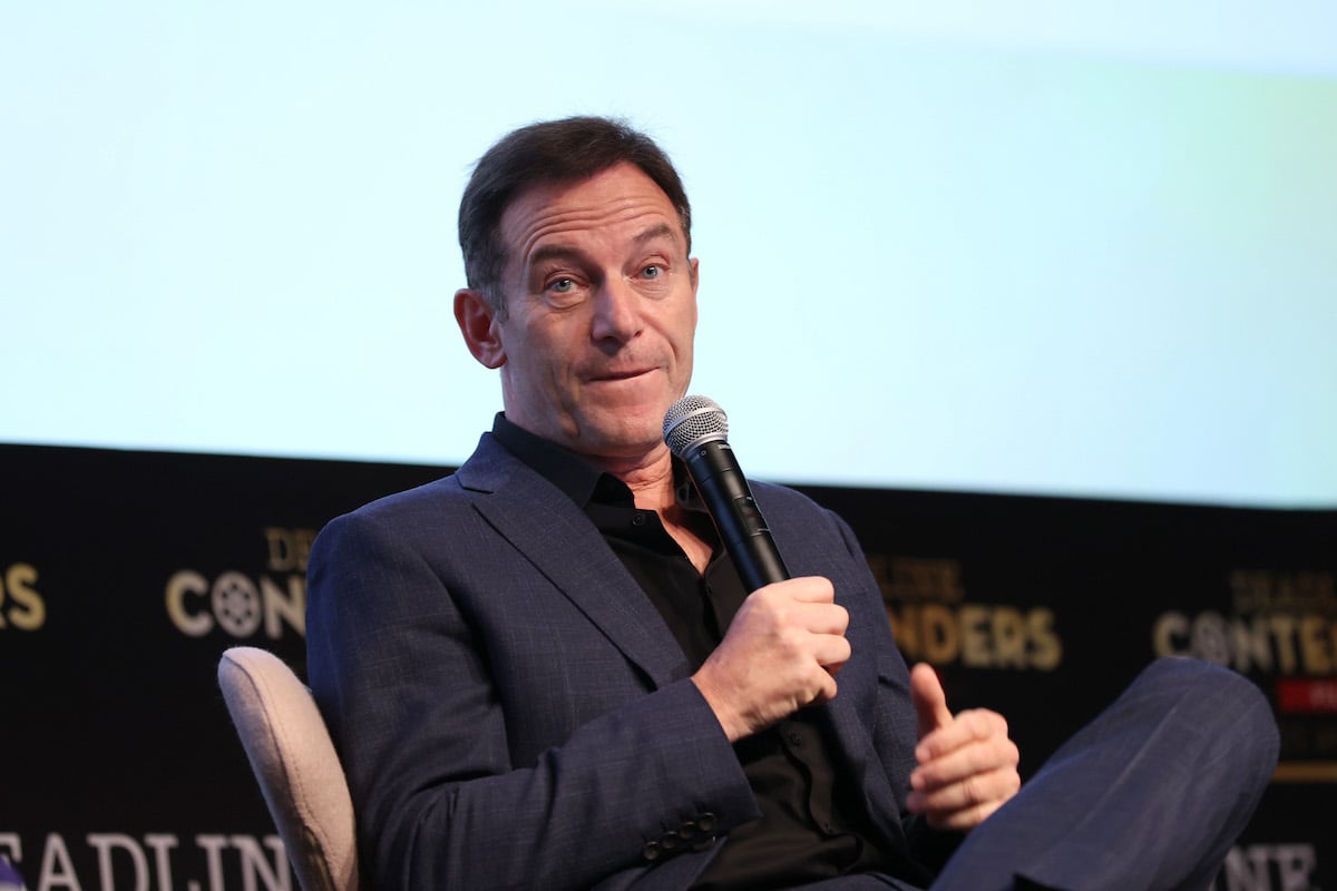 Actor Jason Isaacs speaks onstage in 2021