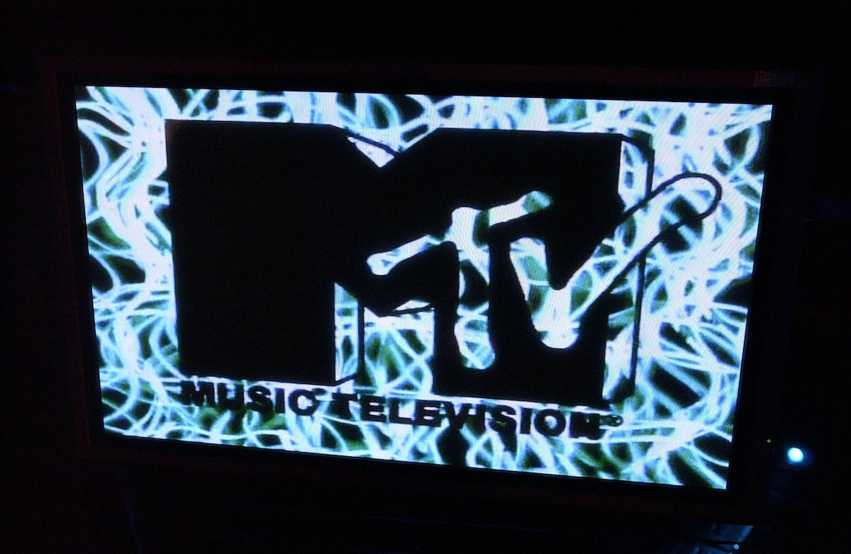 MTV logo at the MTV/T3 party at Pierre Cardin's Villa during the 56th International Cannes Film Festival in May 2003