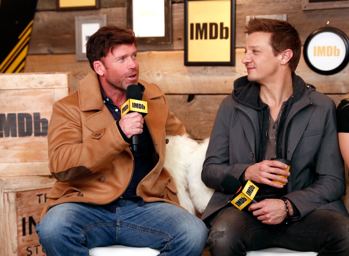 Mayor of Kingstown creator Taylor Sheridan with star Jeremy Renner attend The IMDb Studio featuring the Filmmaker Discovery Lounge, presented by Amazon Video Direct: Day Three during The 2017 Sundance Film Festival on January 22, 2017