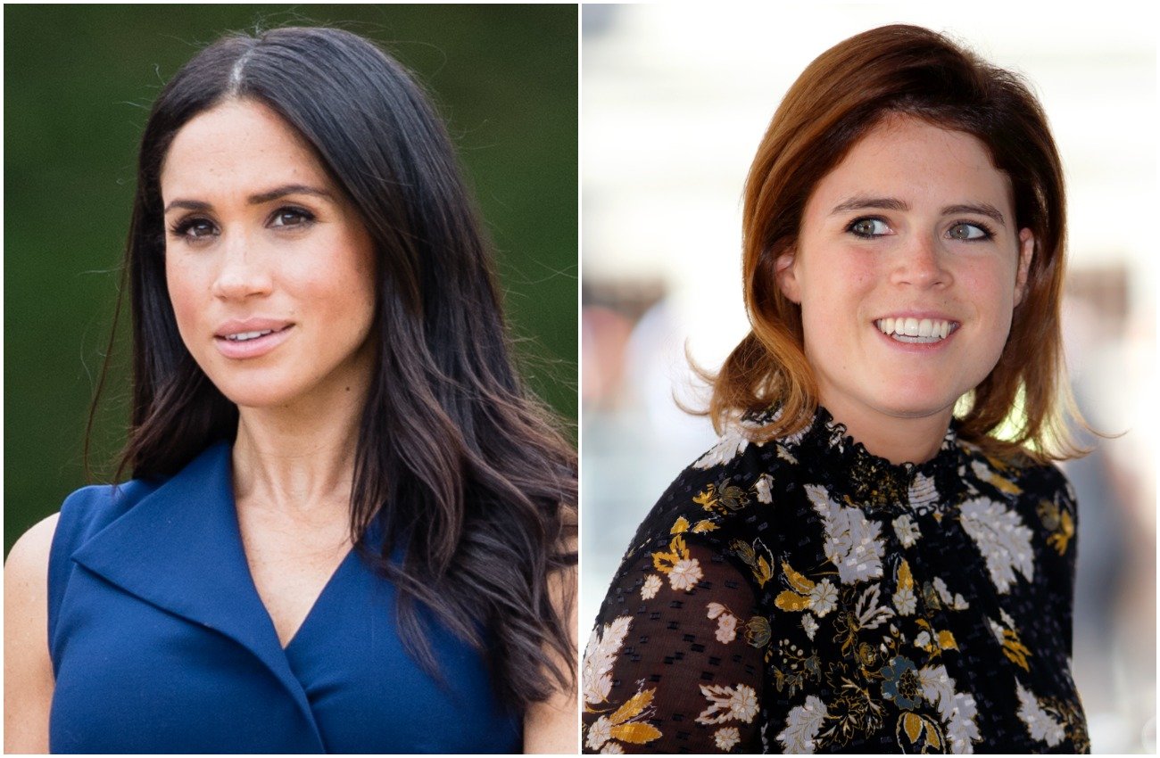 Photo of Meghan Markle next to photo of Princess Eugenie