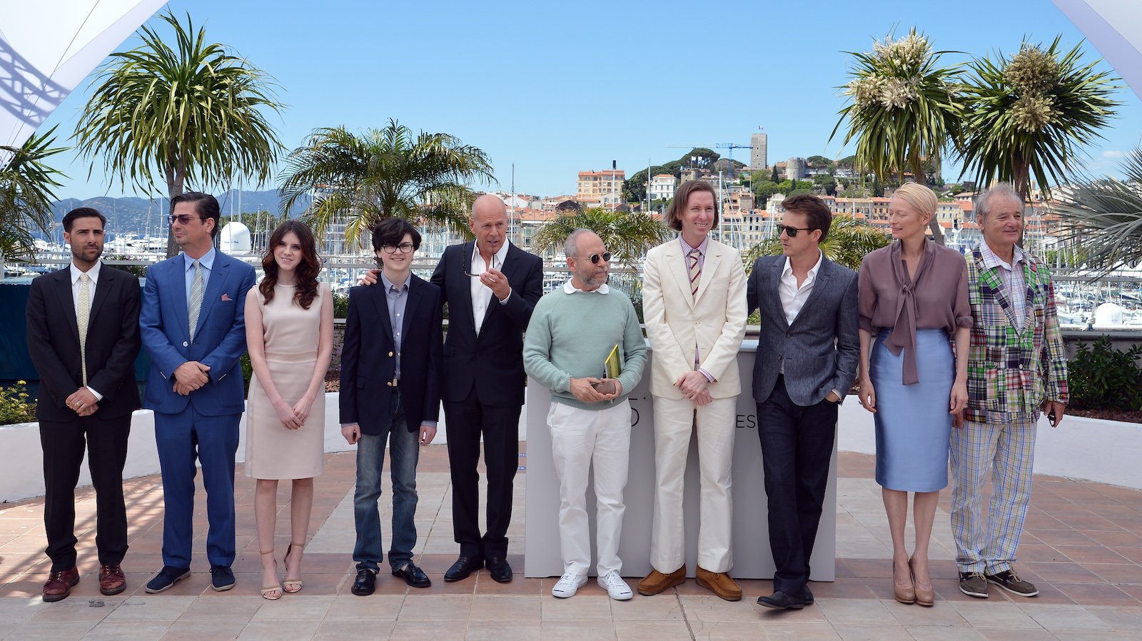 Wes Anderson and Moonrise Kingdom cast during 65th Cannes film festival