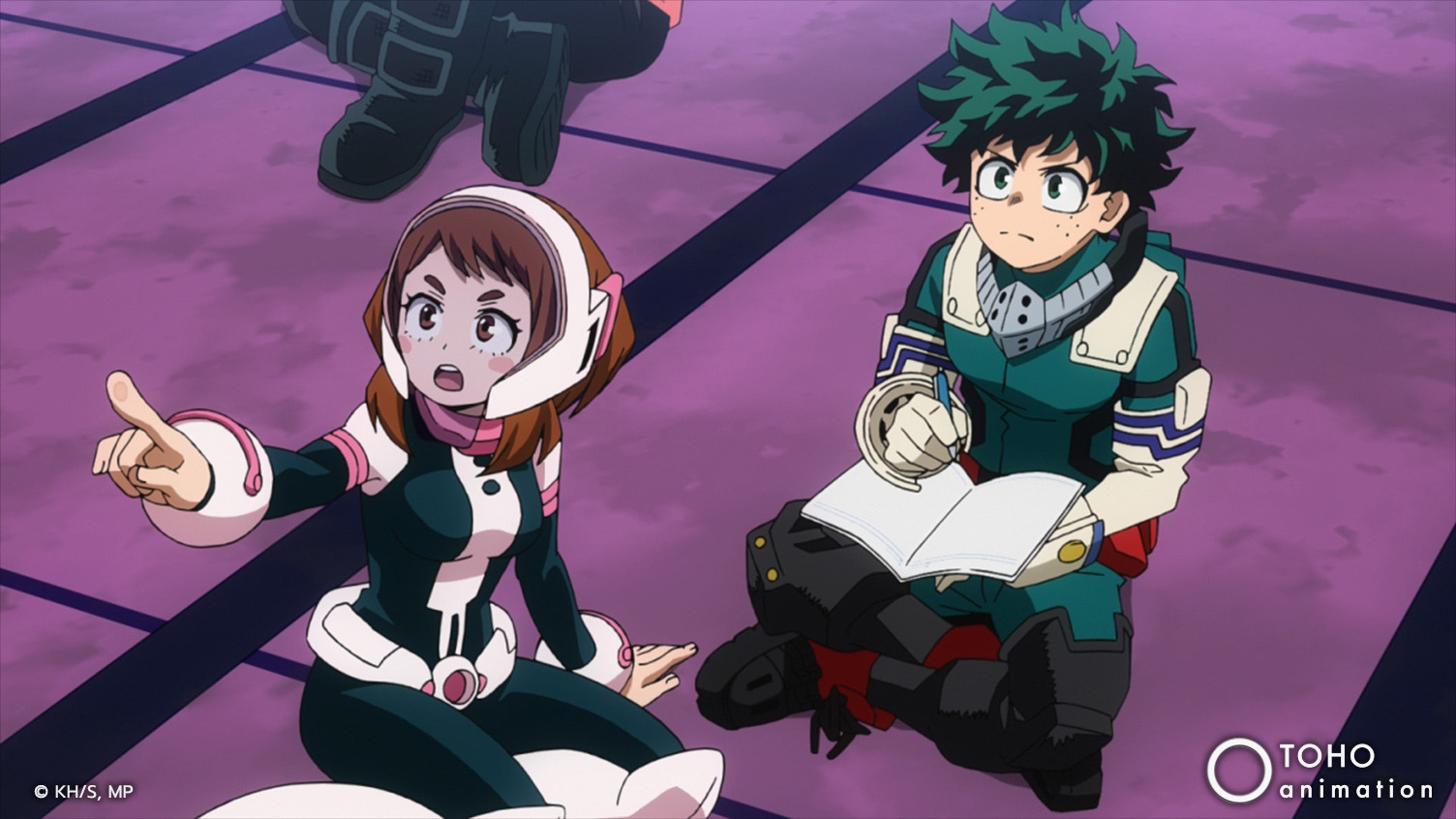 Uraraka and Deku in 'My Hero Academia' Season 5. He's taking notes and training. How will they fare in 'My Hero Academia' Season 6?