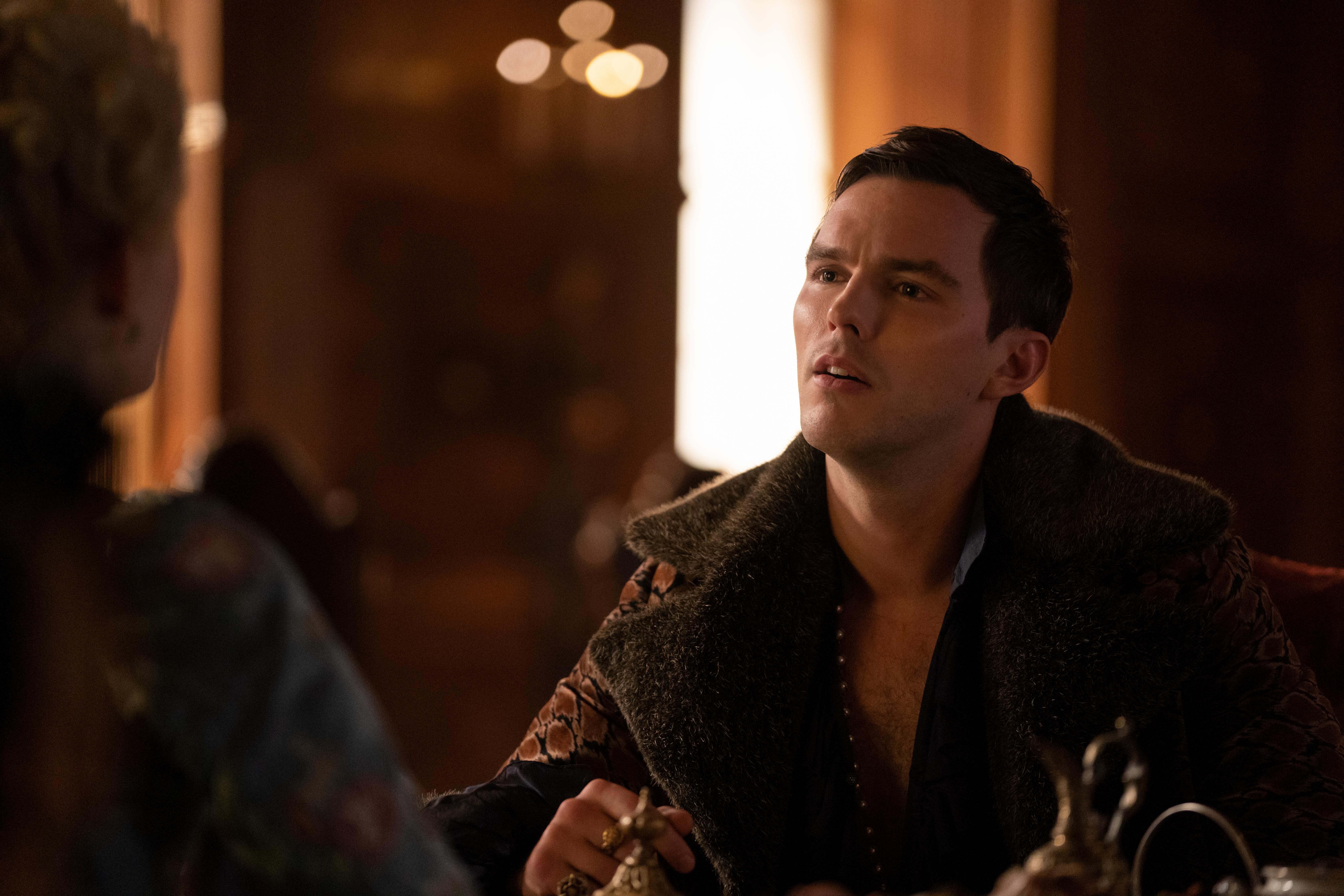 Nicholas Hoult as Peter, looking at Catherine, in 'The Great' Season 2