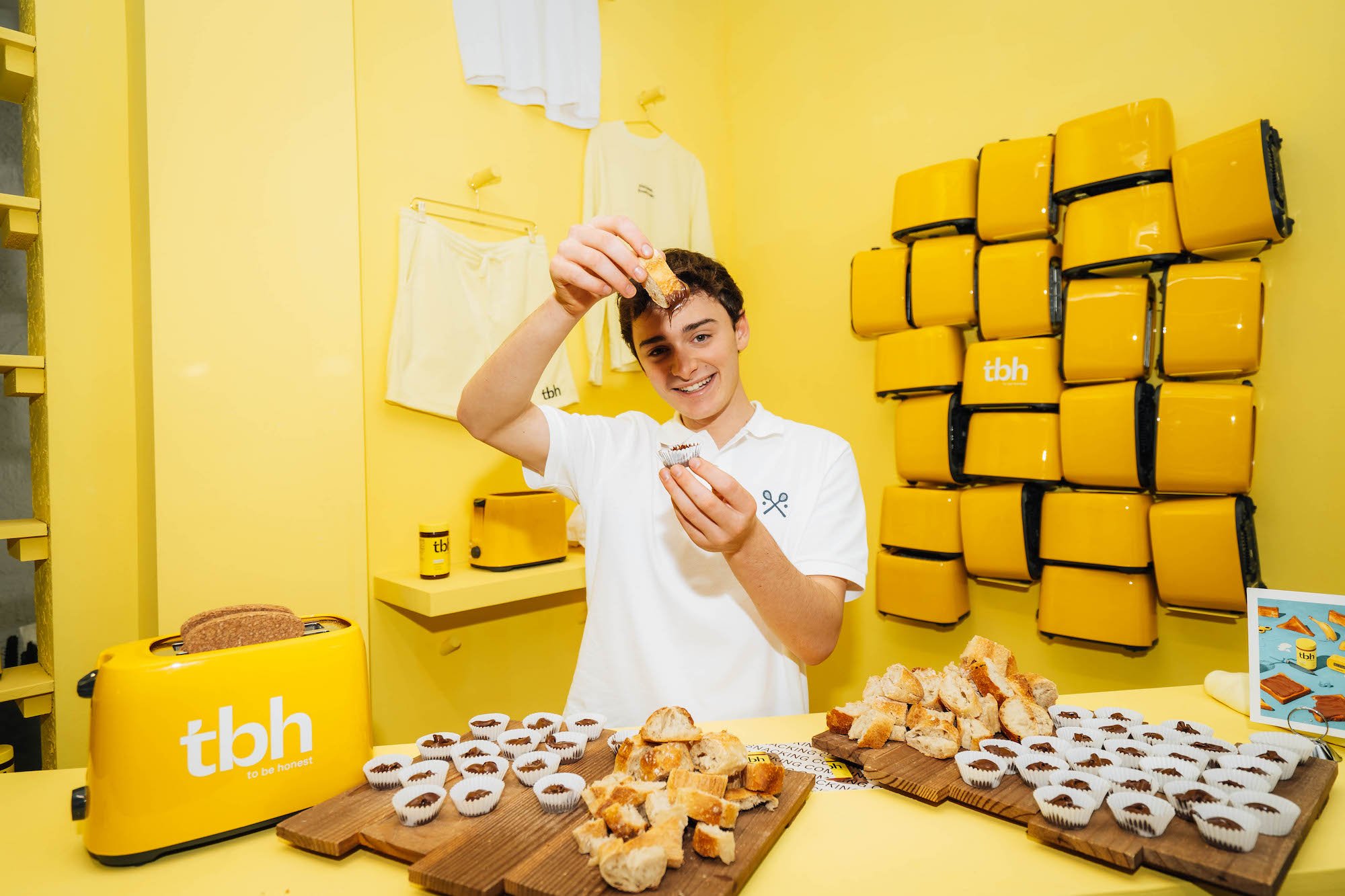 'Stranger Things' star Noah Schnapp with his new vegan hazelnut cocoa spread TBH