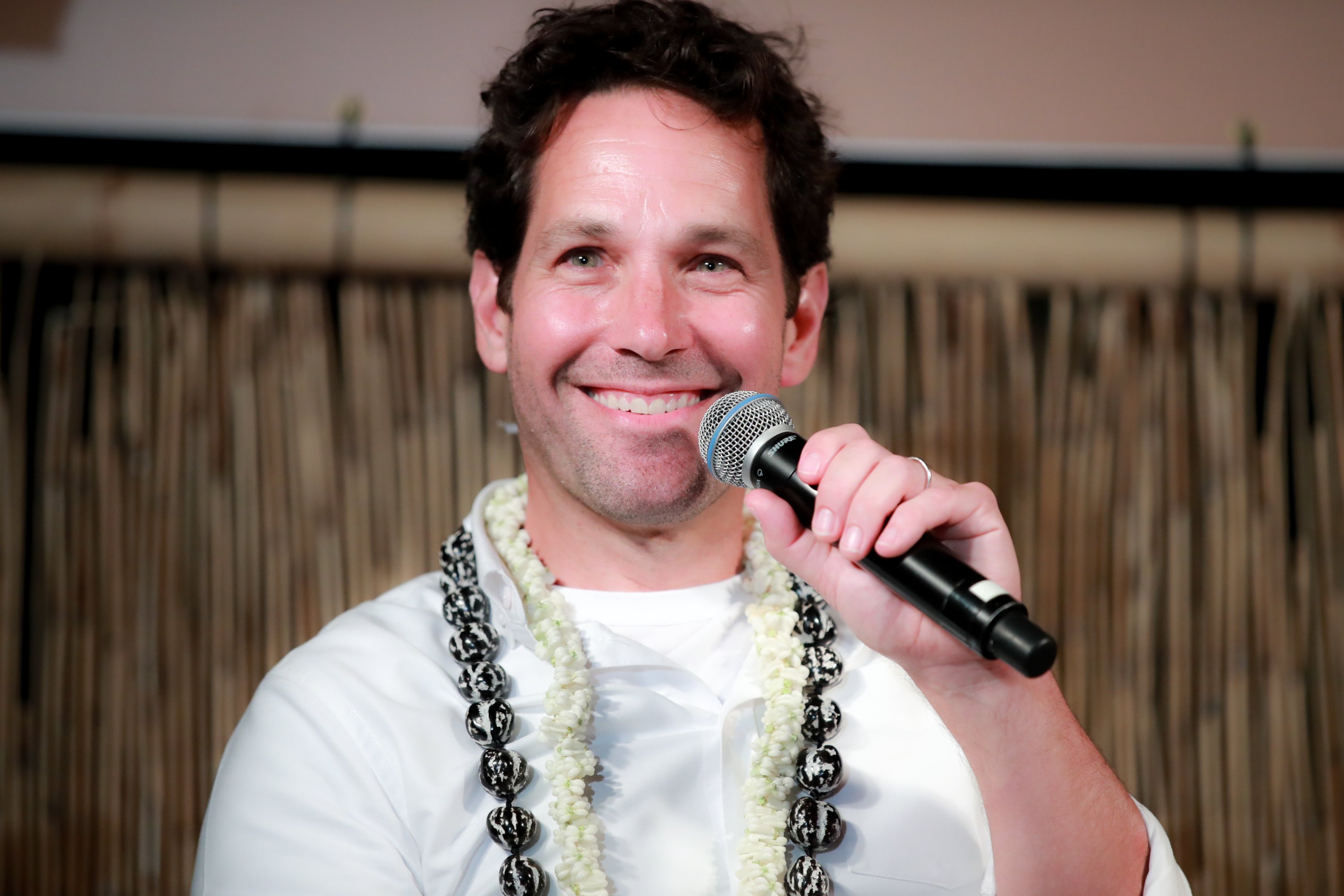 Paul Rudd speaks on stage after receiving The Nova Award