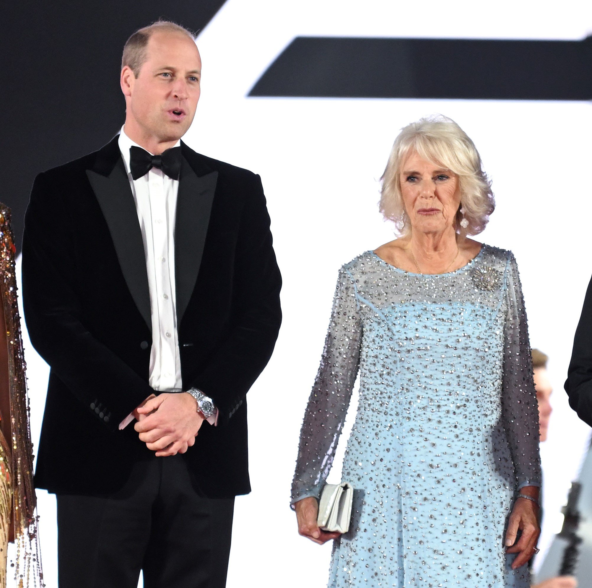 Prince William and Camilla Parker Bowles at the 'No Time To Die' world premiere