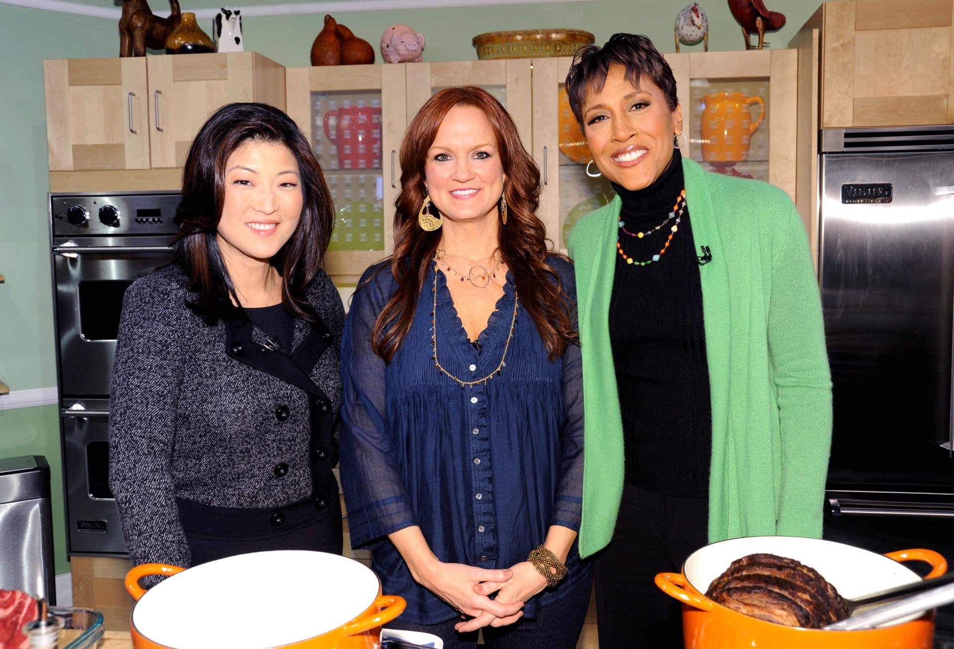 The Pioneer Woman Ree Drummond with JuJu Chang and Robin Roberts.