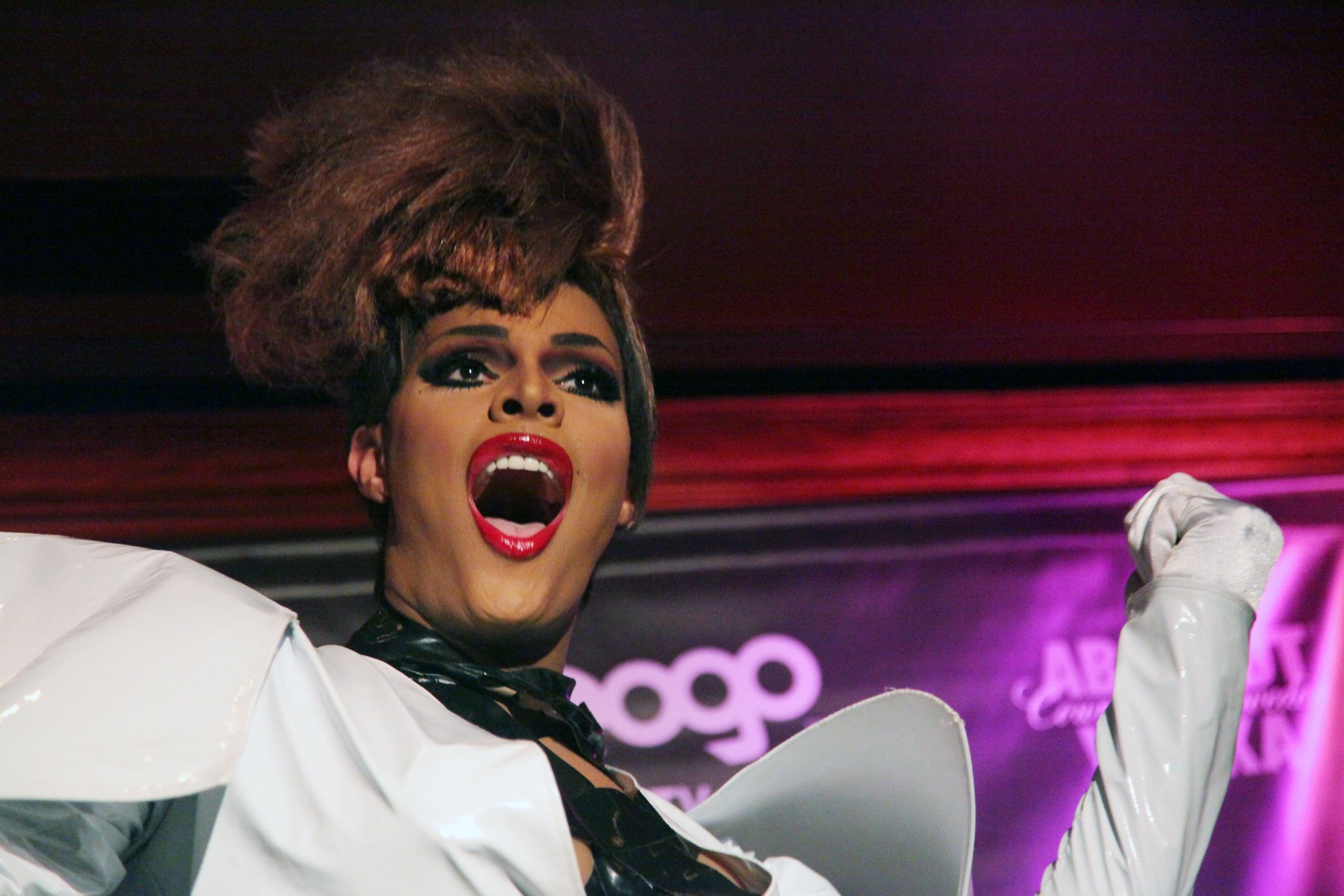 'RuPaul's Drag Race' Season 2 winner Tyra Sanchez, now known as James Ross wearing black and white at the finale