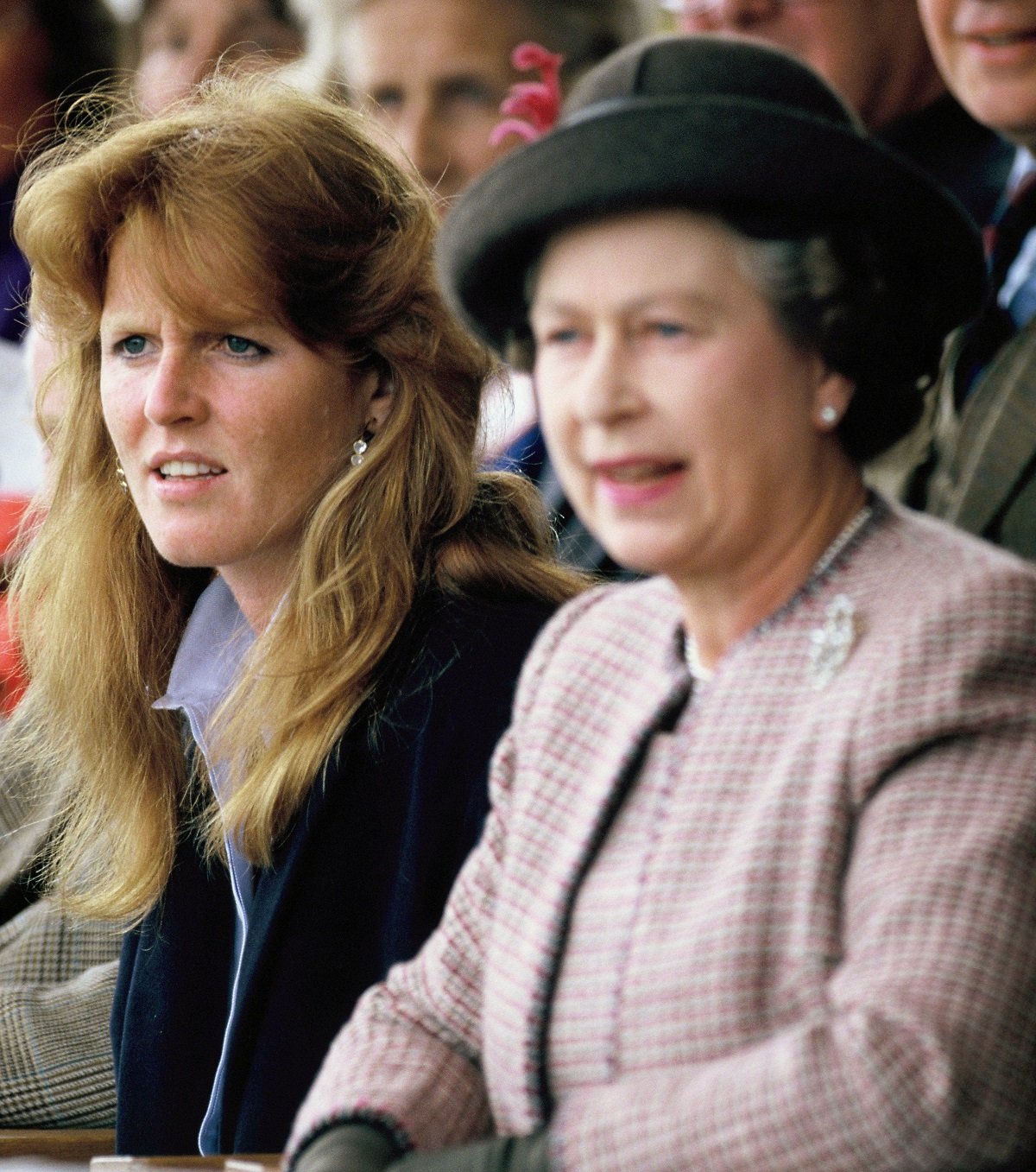 Sarah Ferguson and Queen Elizabeth II at an event together in 1990