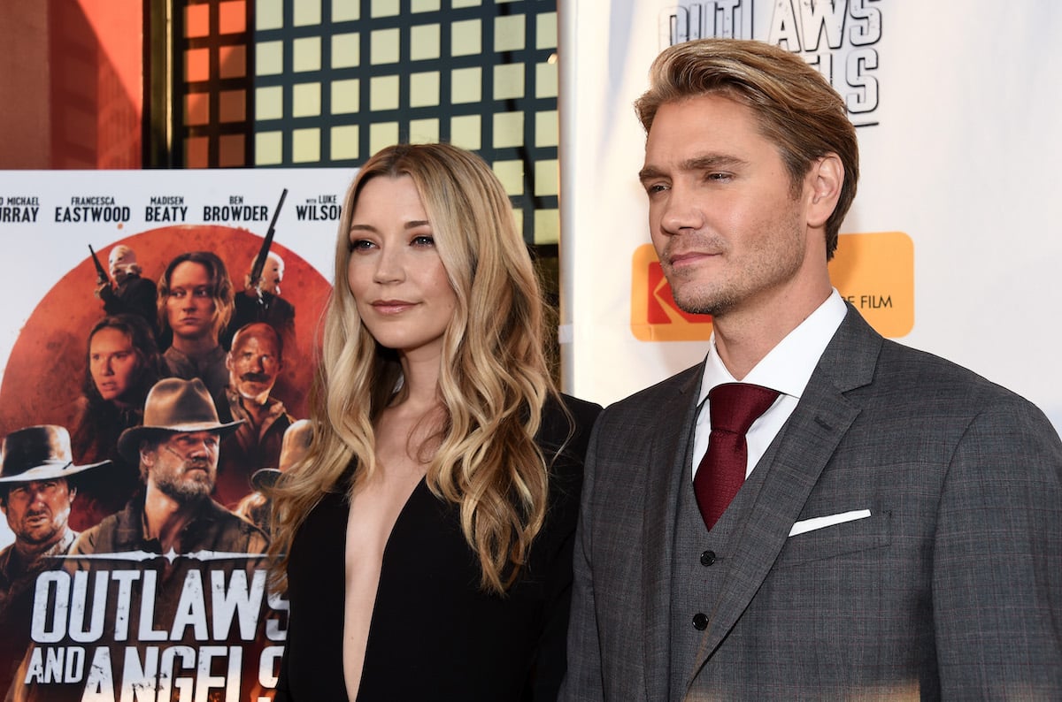 Sarah Roemer and her husband Chad Michael Murray arrive at the premiere of "Outlaws and Angels" in 2016