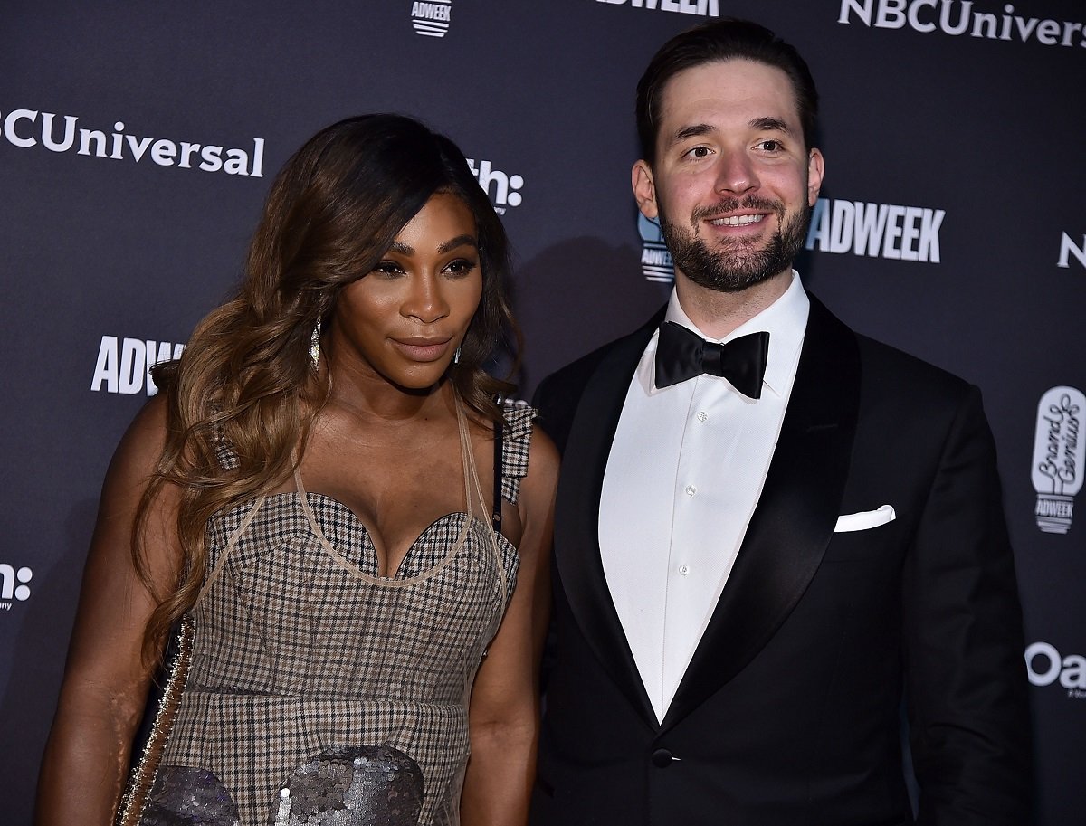 Serena Williams and Alexis Ohanian on the carpet together at the Brand Genius Awards