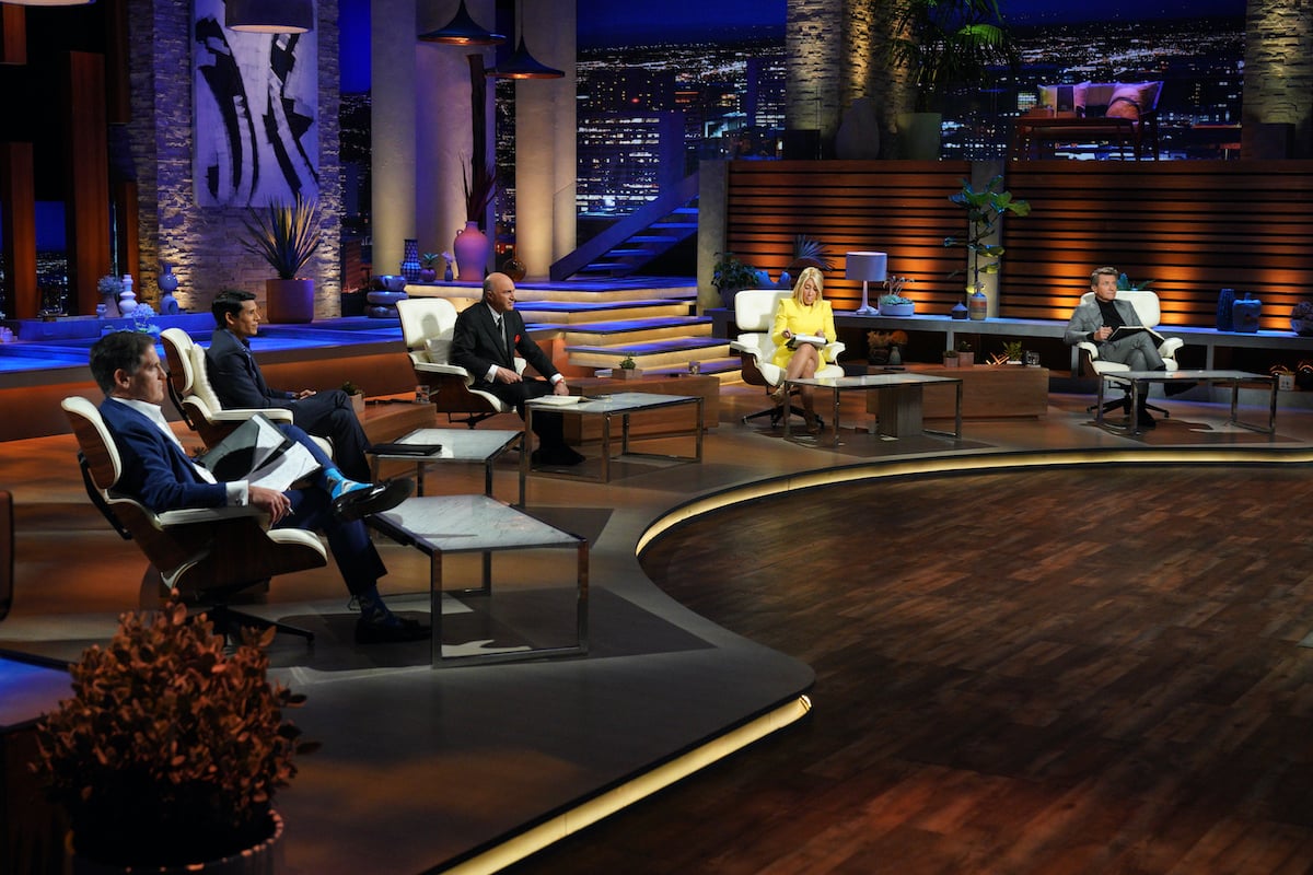 'Shark Tank' judges sitting on the shark tank stage