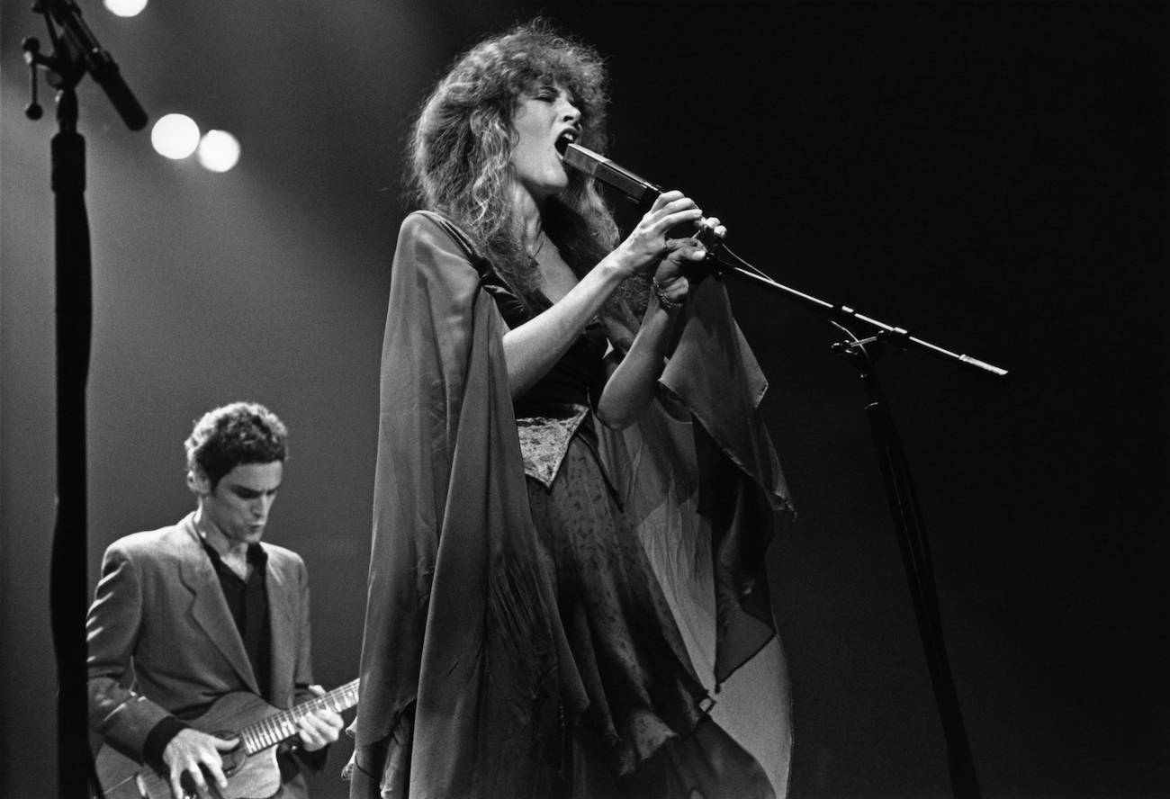 Stevie Nicks and Lindsey Buckingham performing with Fleetwood Mac in 1979.