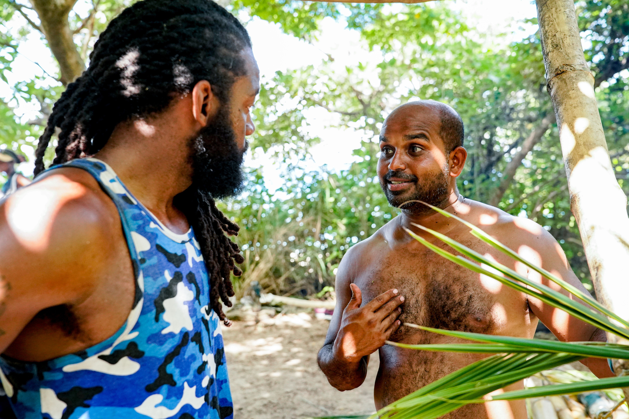 Naseer Muttalif speaking to Danny McCray on 'Survivor' Season 41