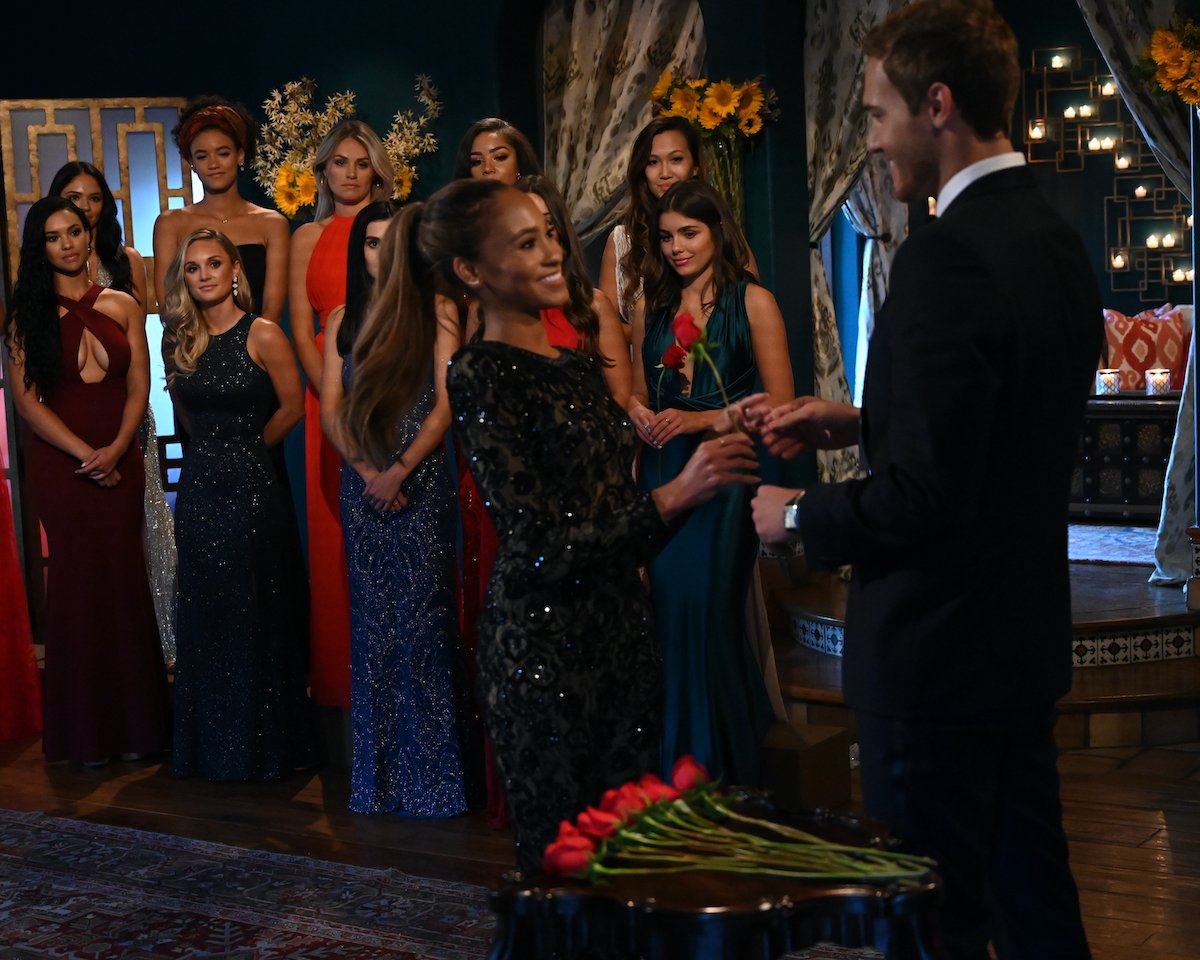 Peter Weber at a rose ceremony on 'The Bachelor'