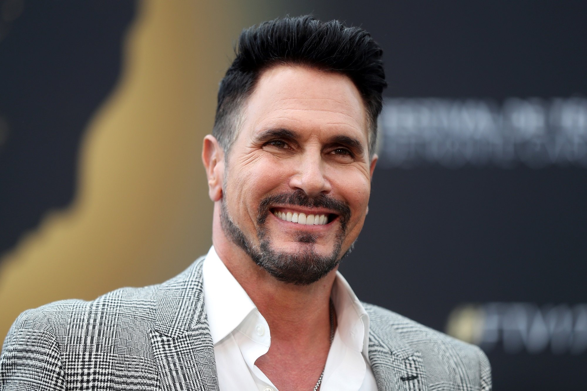 The Bold and the Beautiful star Don Diamont is pictured here in a white shirt