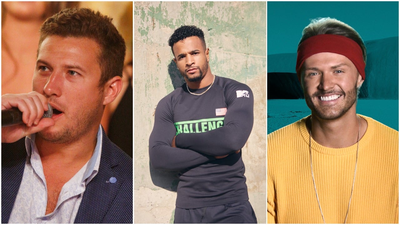Devin Walker at 'The Challenge: Dirty 30' event; Nelson Thomas and Kyle Christie pose for cast photos