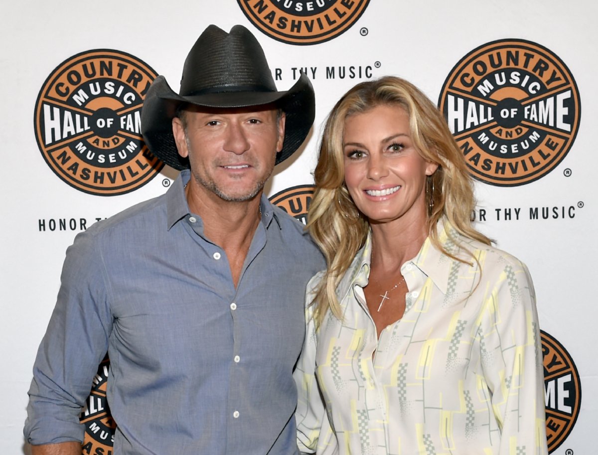 Tim McGraw and Faith Hill will star in the Yellowstone prequel 1883. The couple pose for a photo at The Country Music Hall of Fame.