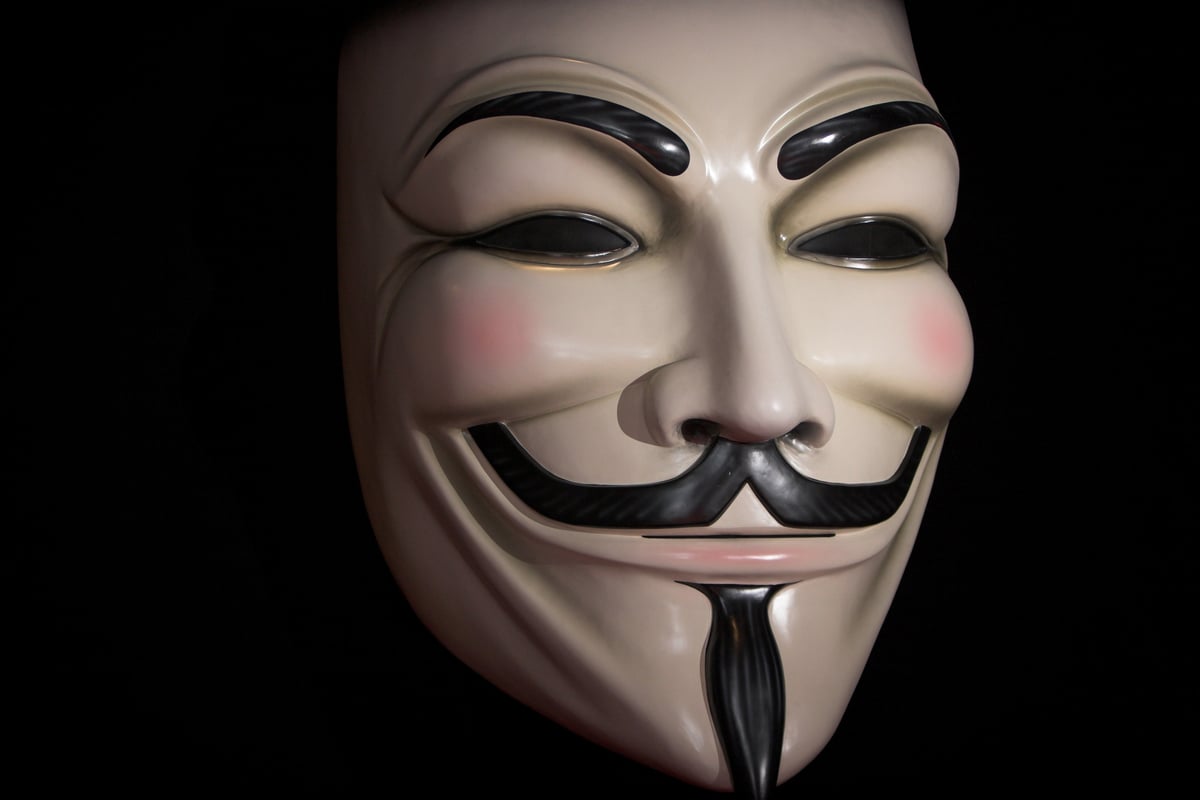 Guy Fawkes mask from 'V for Vendetta'