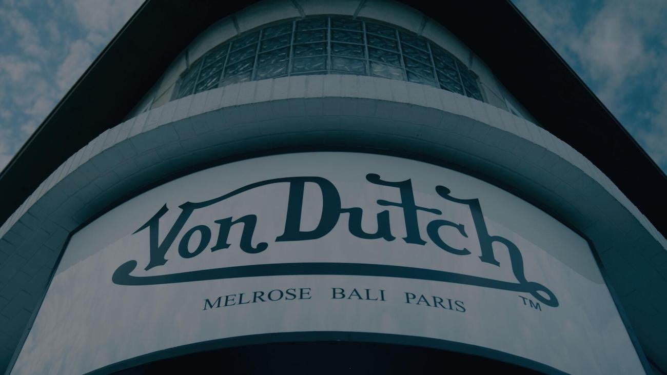 Von Dutch store front in California from the Hulu docuseries 'The Curse of Von Dutch: A Brand to Die For'