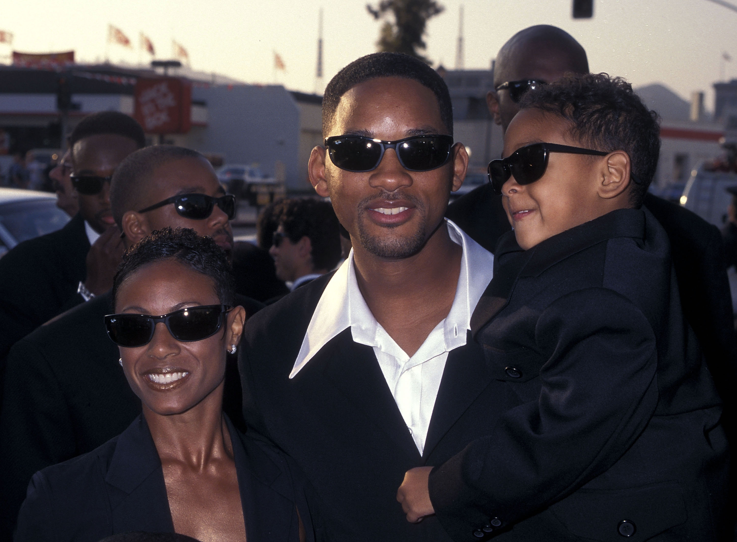 Will Smith carried Trey Smith at the 'Men in Black' premiere with Jada Pinkett Smith