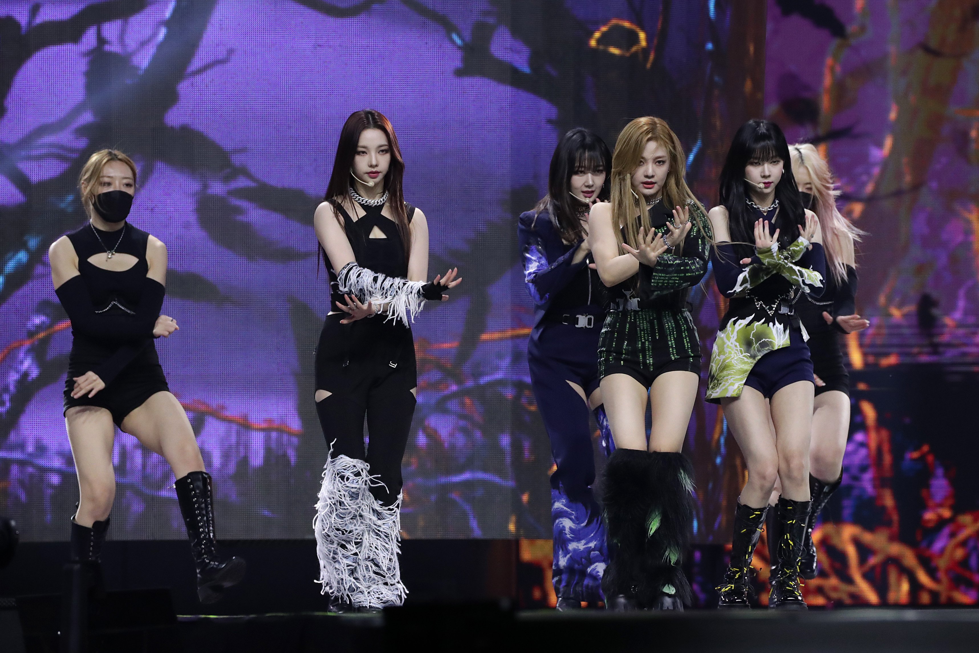 K-pop group aespa performs during 2021 World K-pop Concert