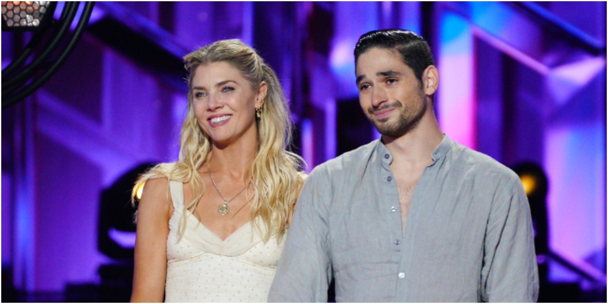 Amanda Kloots and Alan Bersten get their scores from judges on "Dancing with the Stars."