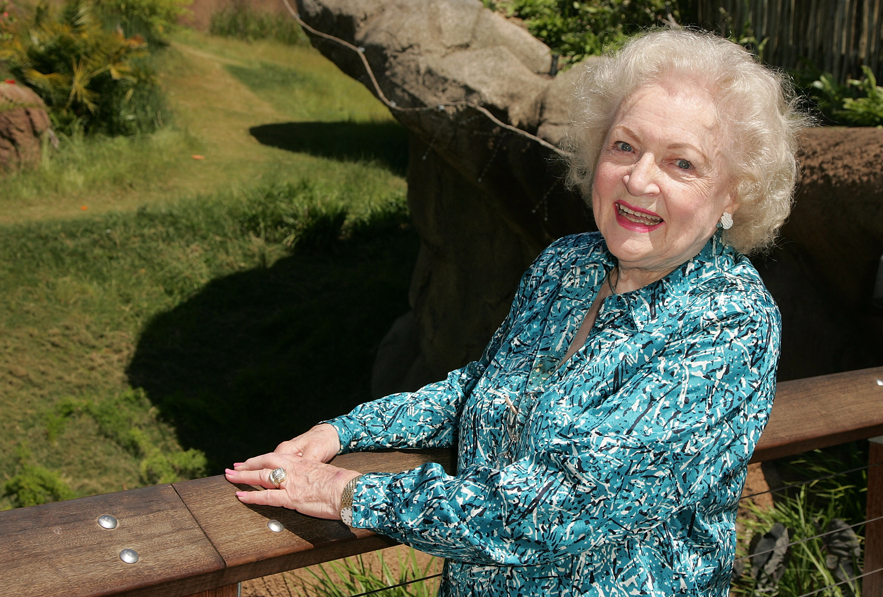 Betty White at the zoo