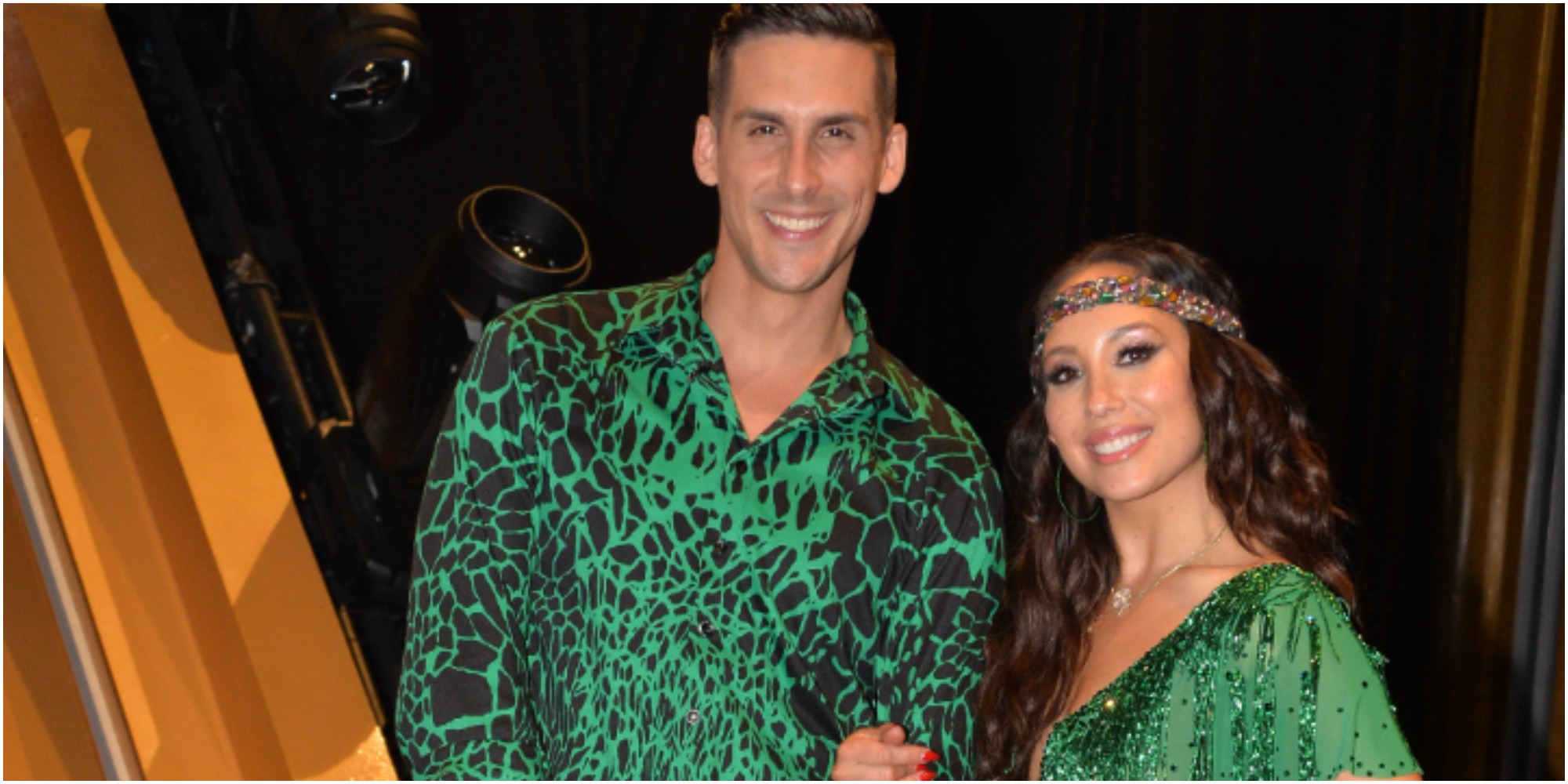 Cody Rigsby and Cheryl Burke pose ahead of a performance on "Dancing with the Stars."